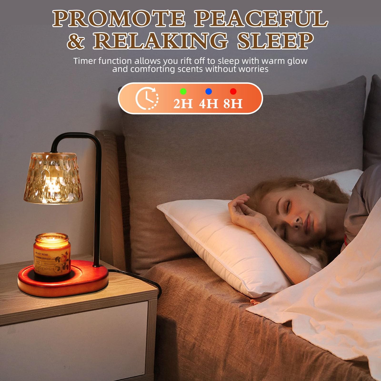 Dimmable Candle Warmer Lamp with Timer Candle Warmer for House Warming Decor …