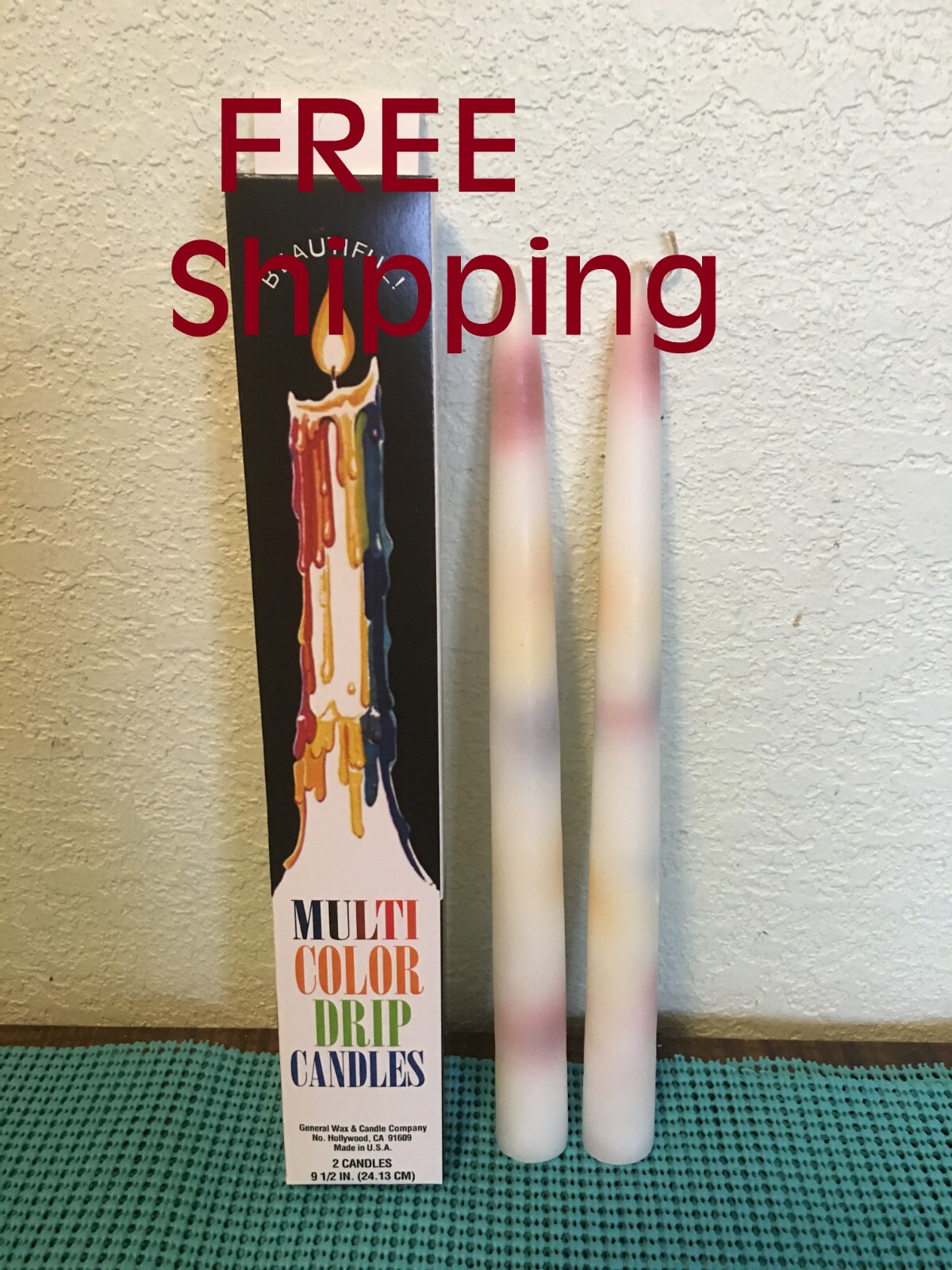 3 Pack ~ 6 Candles * USA * Multi-Color Drip CANDLEs Unscented (NIB)
