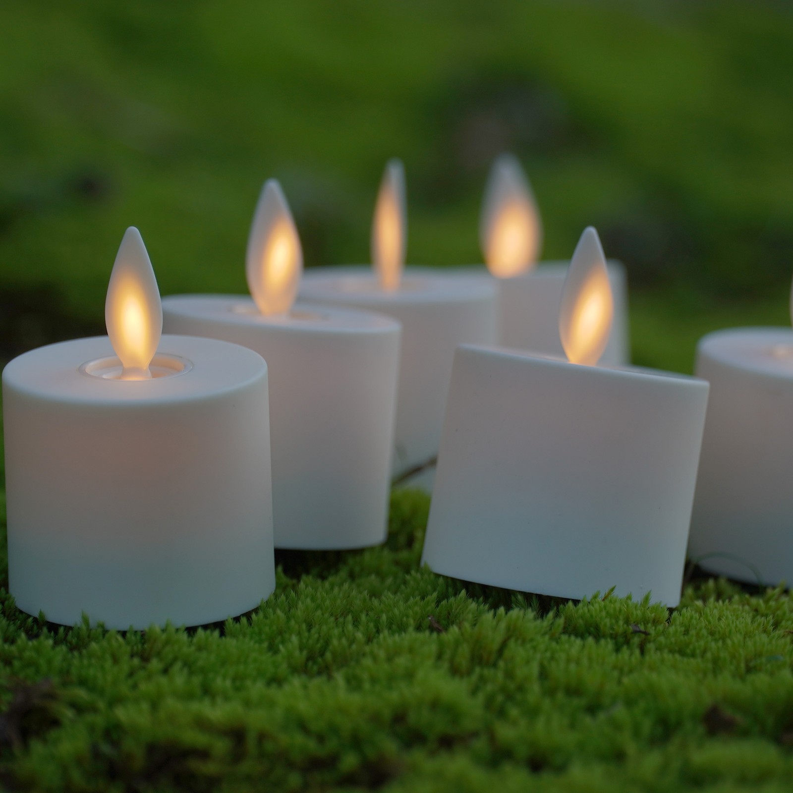 Luminara Flameless LED Battery Tea Light Candles w/Remote Moving Wick Set of 6