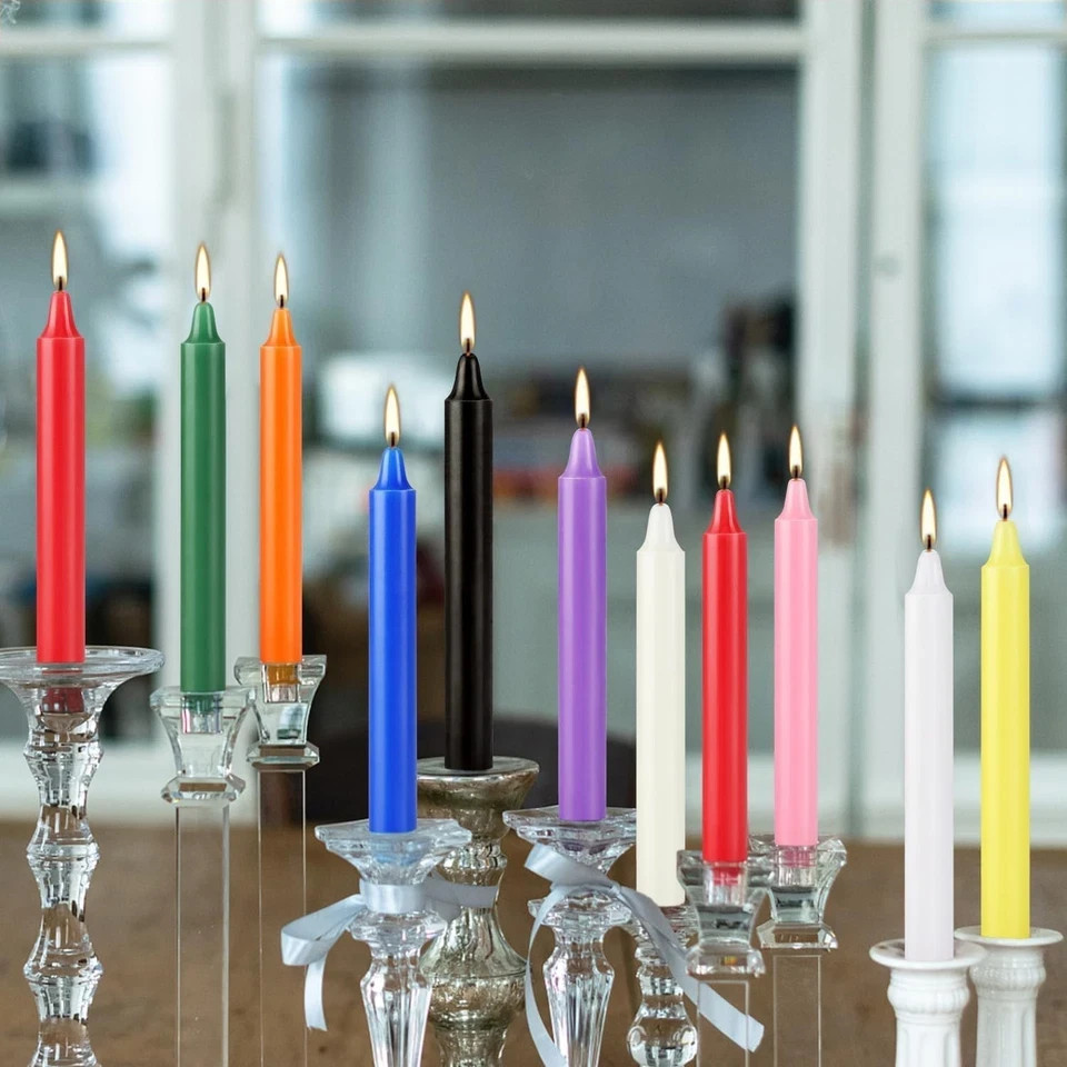 40 Pack Spell Chime Candles-4 Inch Multi-Colored Taper Candles Sticks-for Hom…