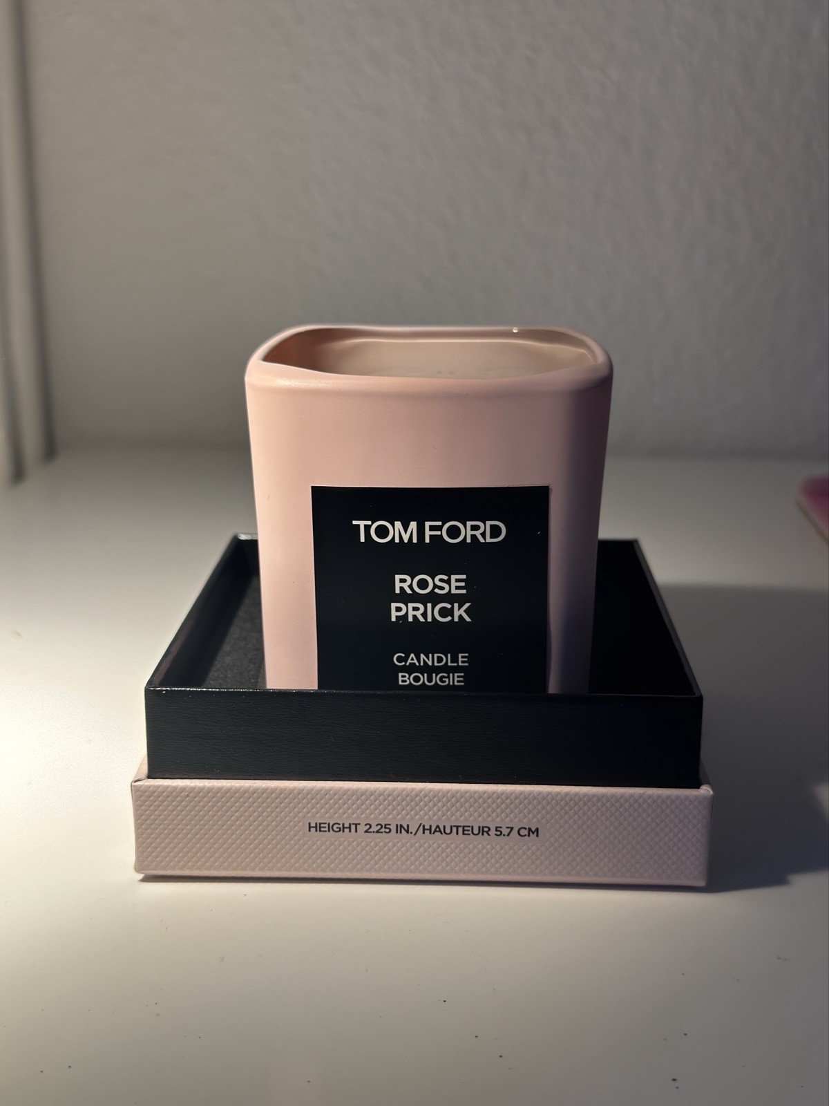 TOM FORD Rose Prick Scented Candle Pink Glass Jar Small 2.25in w/ Box