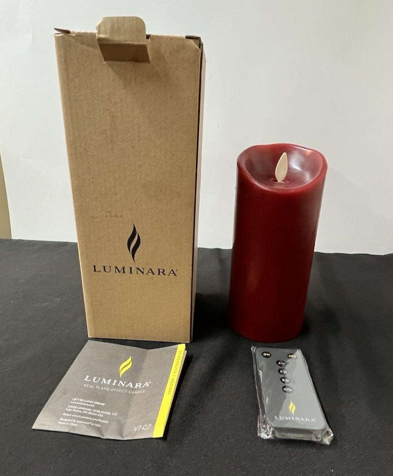 Luminara Real Flame Effect Candle Remote Controlled C Battery Operated New 7″