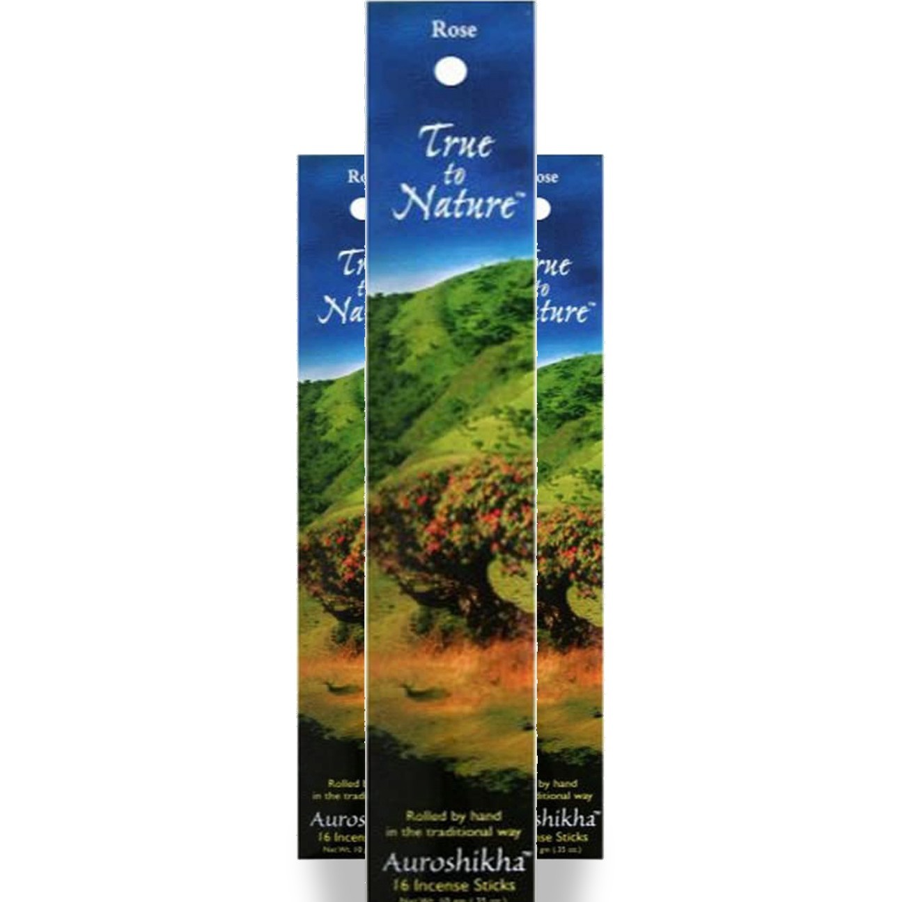 Auroshikha Rose Incense Sticks 16 Count 10 Gram 3 Pack