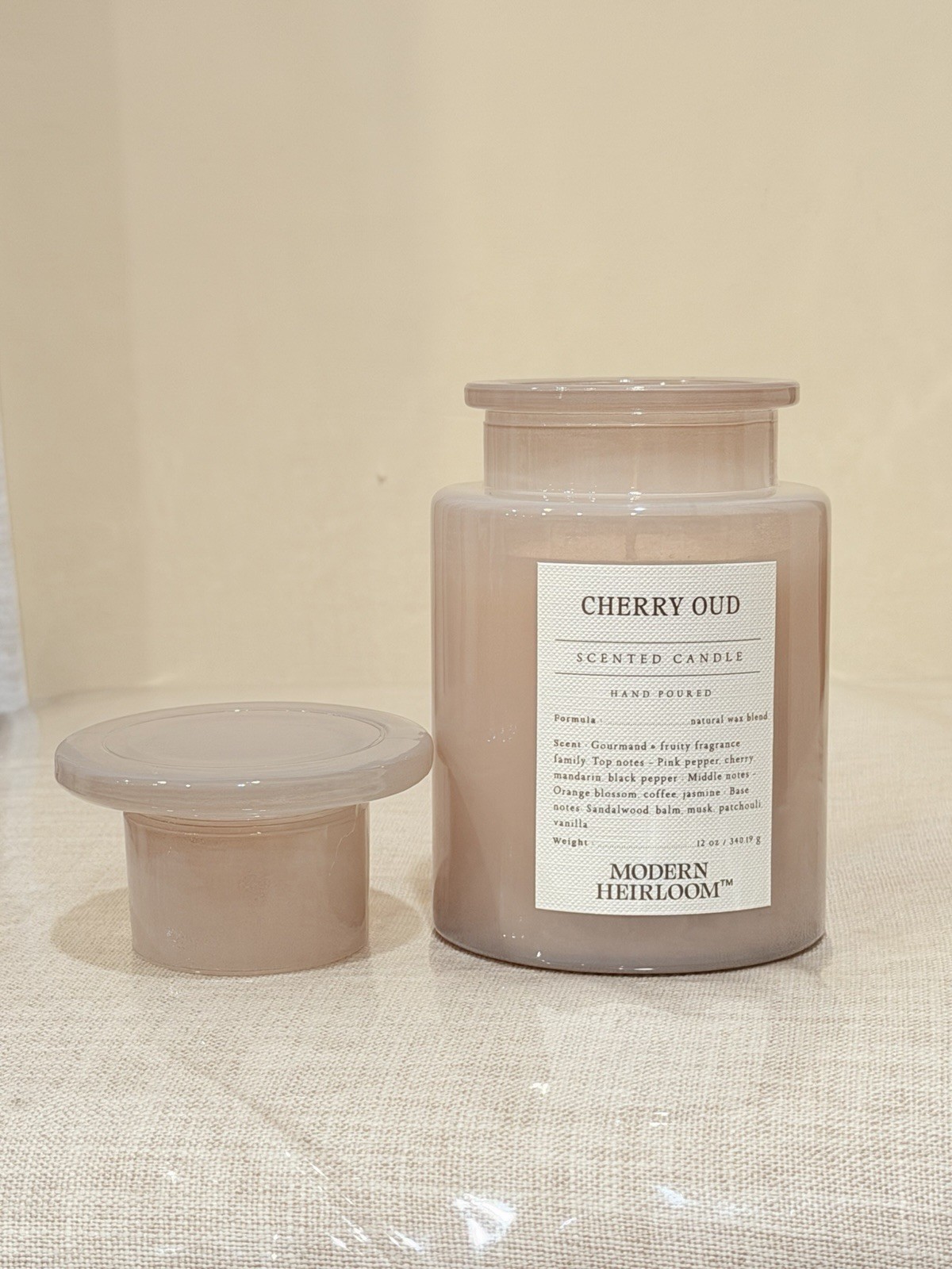 Sand & Fog Modern Heirloom Cherry Oud One Wick Scented Candle 12 oz