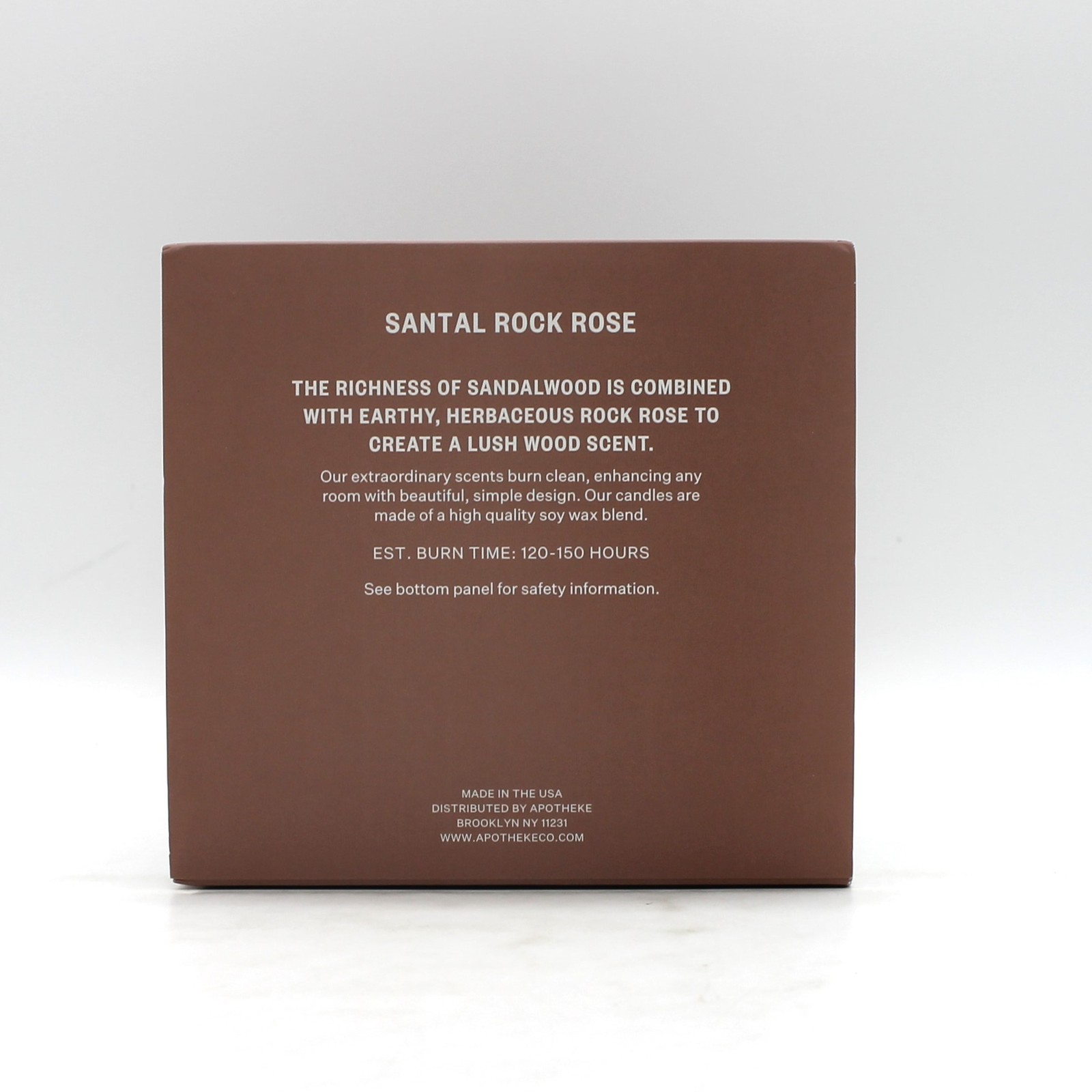 APOTHEKE SANTAL ROCK ROSE 3 Wick Scented Candle 26 Oz 120-150 Hours, Brand New