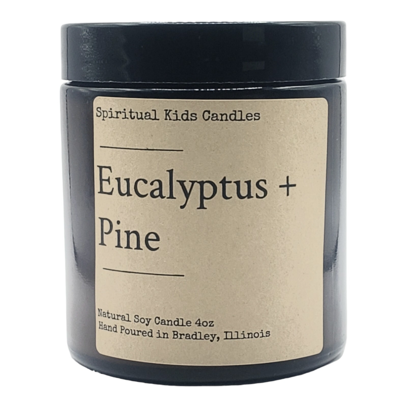 Eucalyptus & Pine Soy Candle 4oz Handmade Poured w/ All Natural Soy Wax | Woodsy