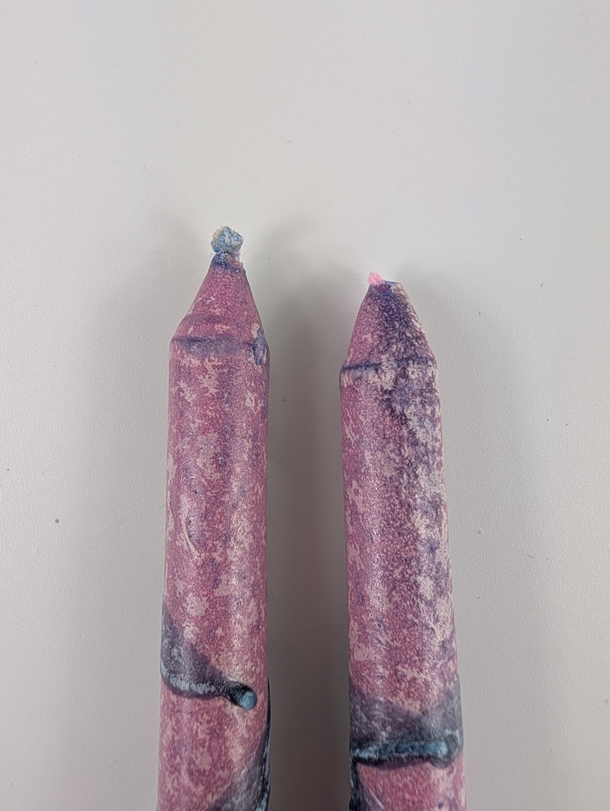 Safed Candles 10″ Taper Candles Hand Crafted Hand Dipped Multi Color Set of 2