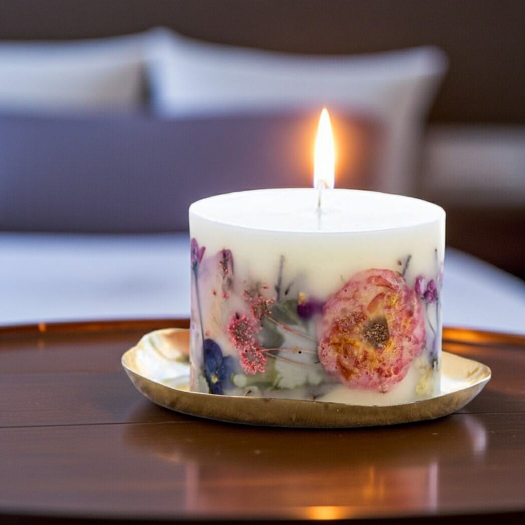 Rosy Rings Petite Botanical Candle – Blushing Rosewood