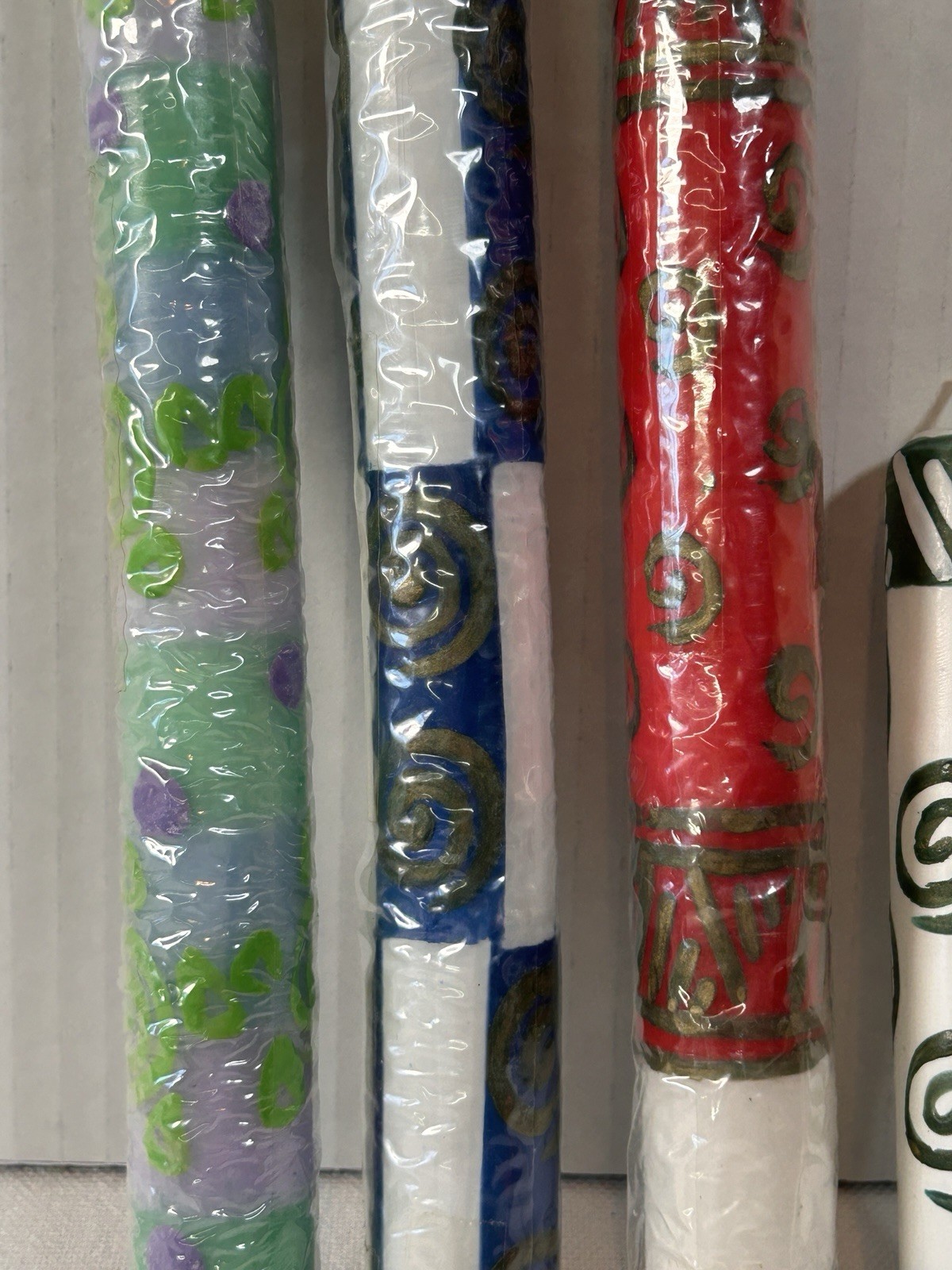 Set Of 5 New Kapula Hand Crafted South African Candles, Multi Color, Sm/Lg