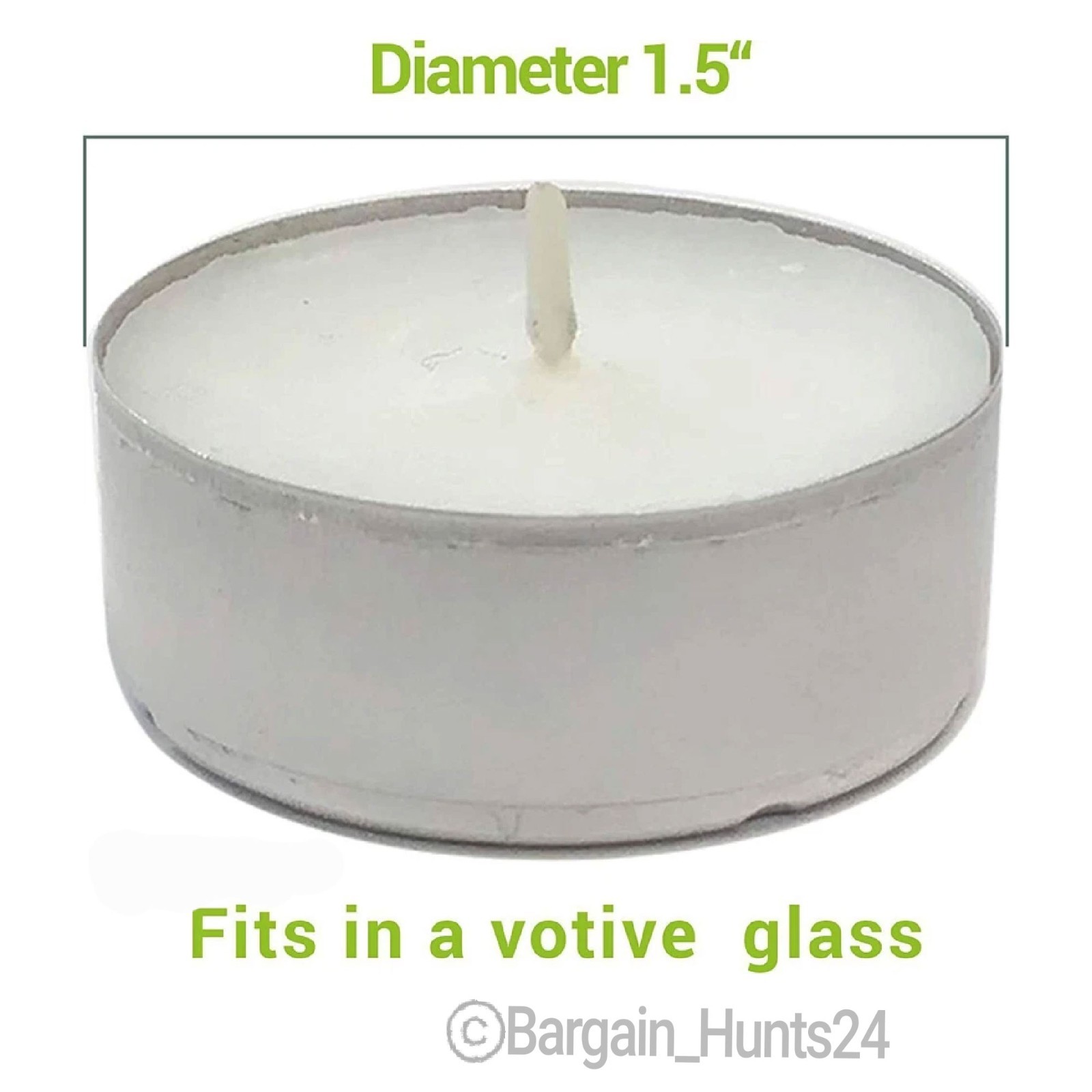 50 Ct Unscented Tealight Candles 2.5 Hour Burn Time White Dripless Long Lasting