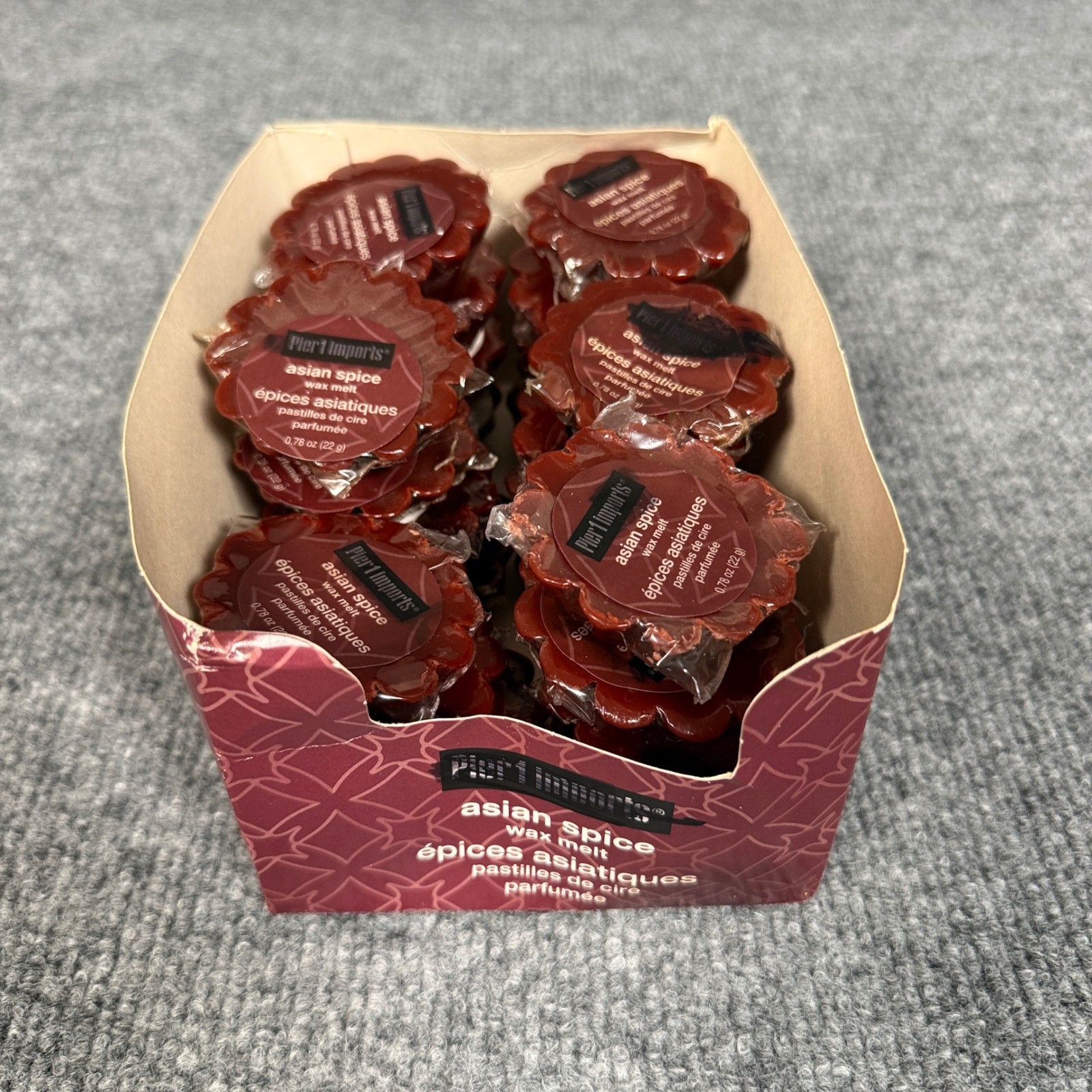 New Pier 1 Imports Asian Spice Scented Wax Melt Brown 23 Pcs