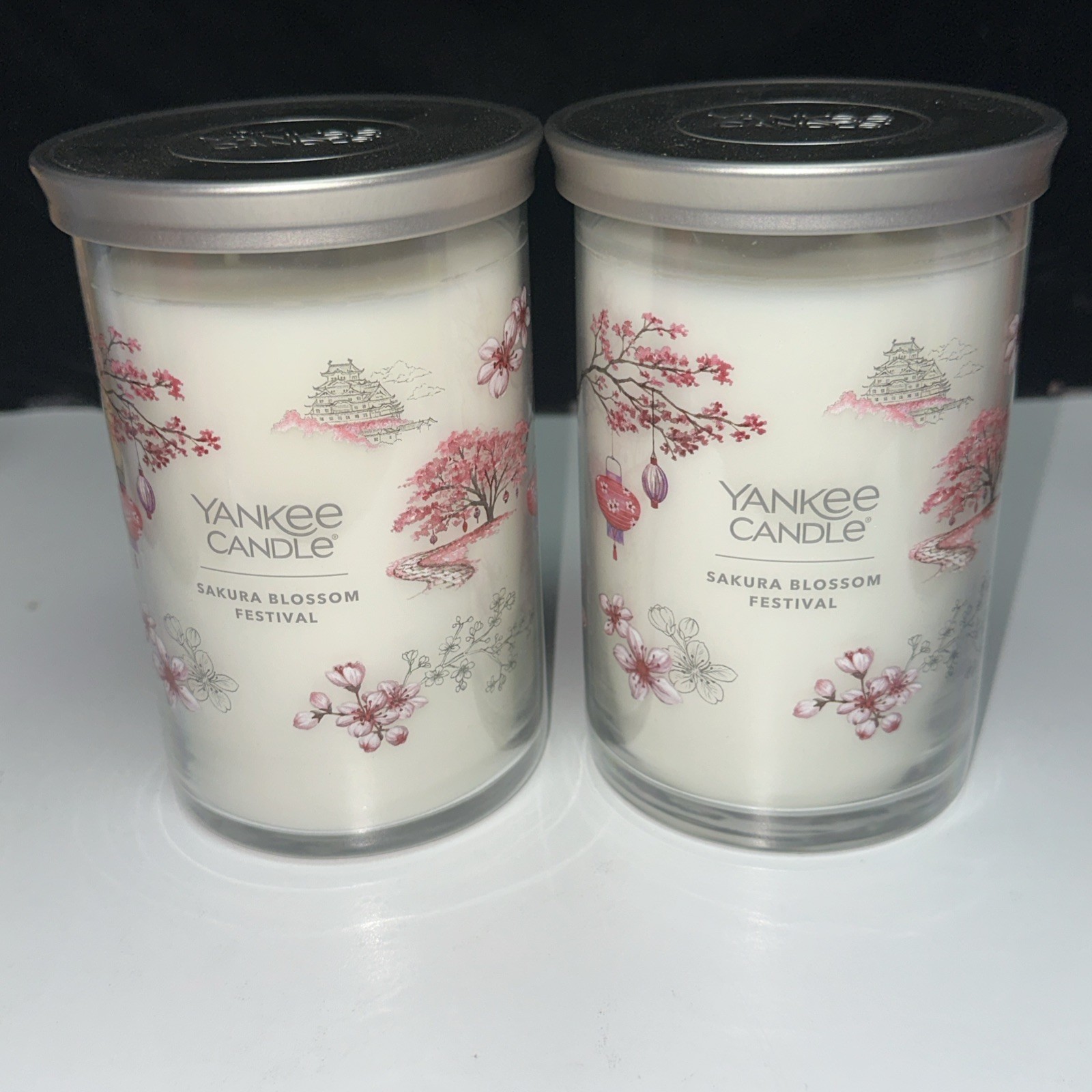 LOT OF 2-NEW-Yankee Candle SAKURA BLOSSOM FESTIVAL Large 20oz- 2 WICK–NEW!