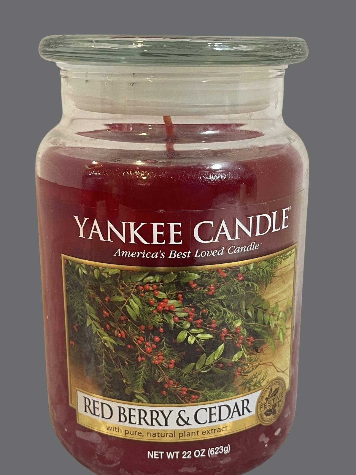 Yankee Candle Red Berry & Cedar Large Jar Candle 22 Oz Festive Scent