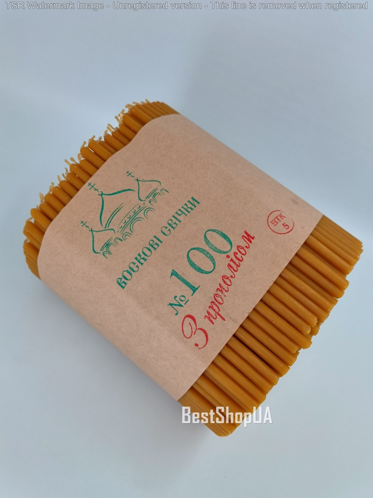 100 Pcs Свечи церковные прополис воск парафин Church Candles Beeswax Paraffin