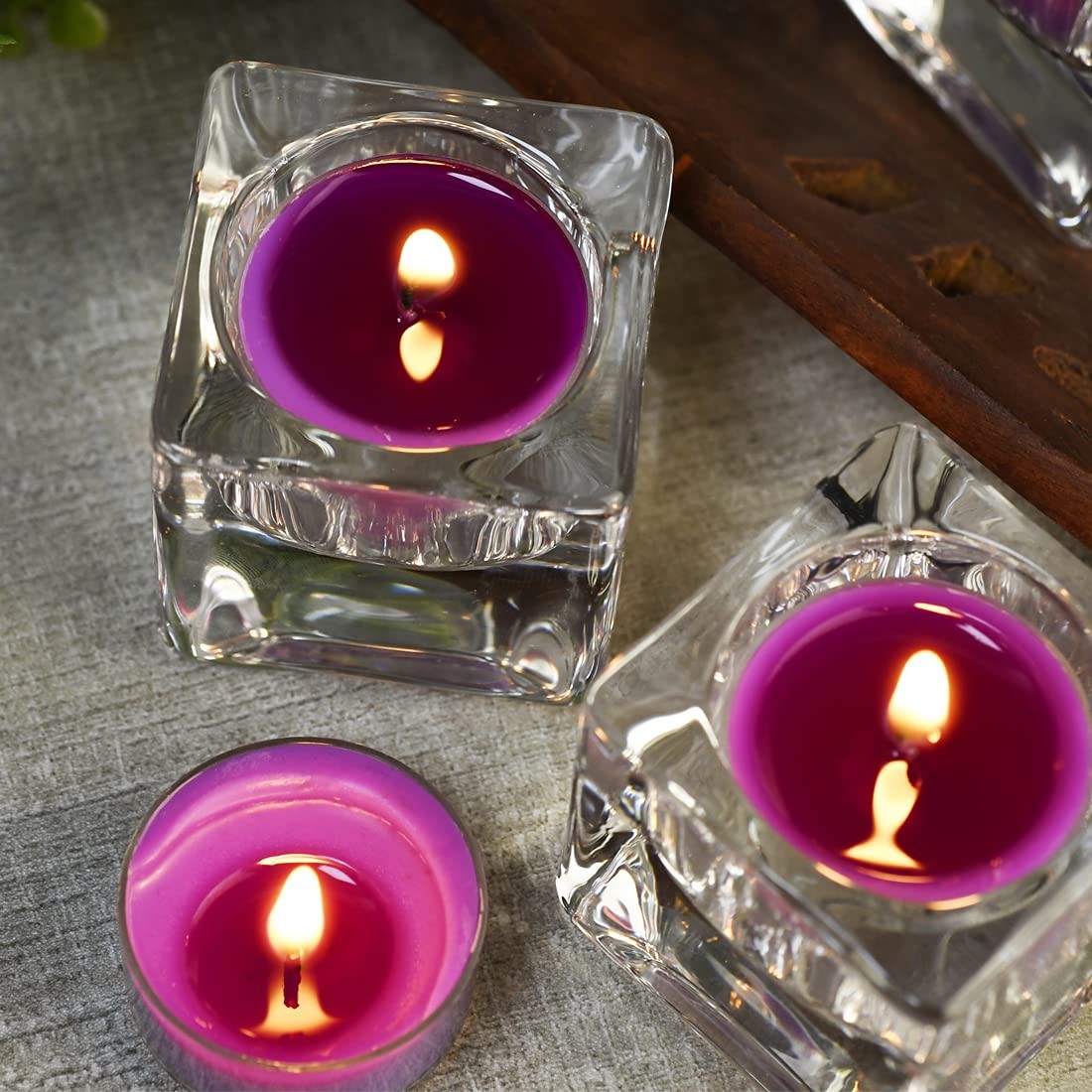 Scented Soy Wax Tealight Candles Bulk, Lavender Aromatherapy Candle for Stress R