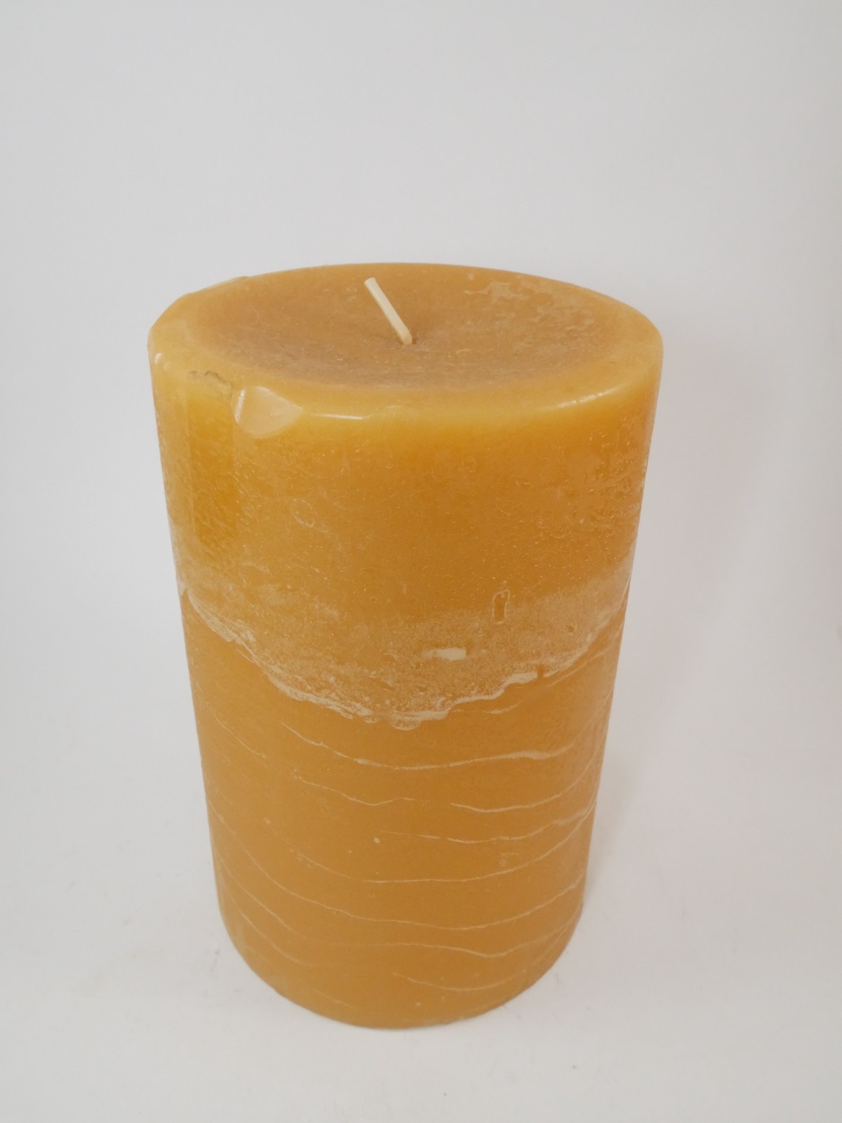 NEW Pier 1 Tuscan Herb Pillar Candle 4×6 Retired 140 Hrs Orange Scented Textured