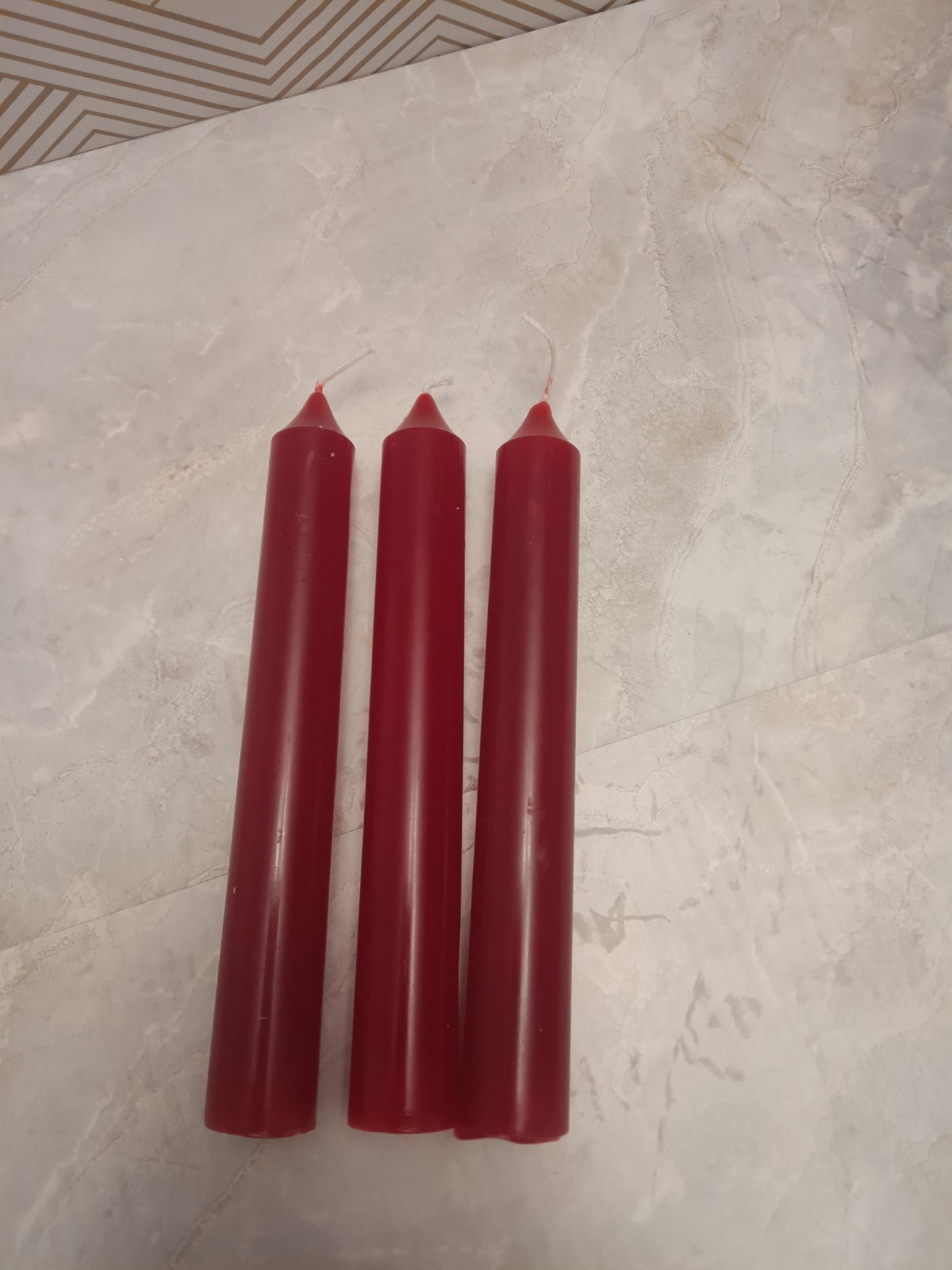 Taper Candles 6″, Set 3 Pcs, 4 Colors, Religious, Ritual, Meditation, Prayer