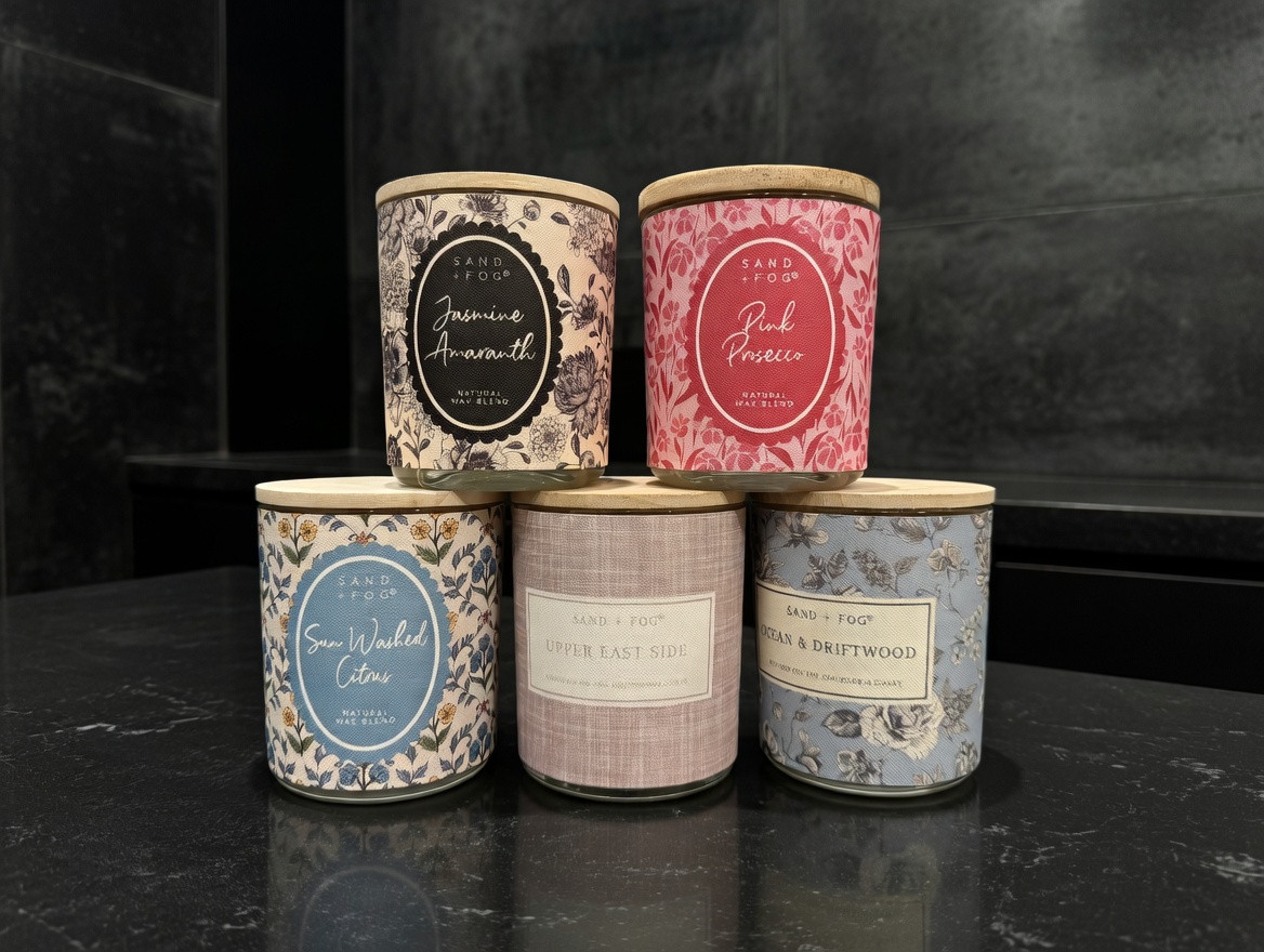 SAND + FOG Candle Collection – Luxury Scented, Unique Jars Lot NEW – CHOOSE