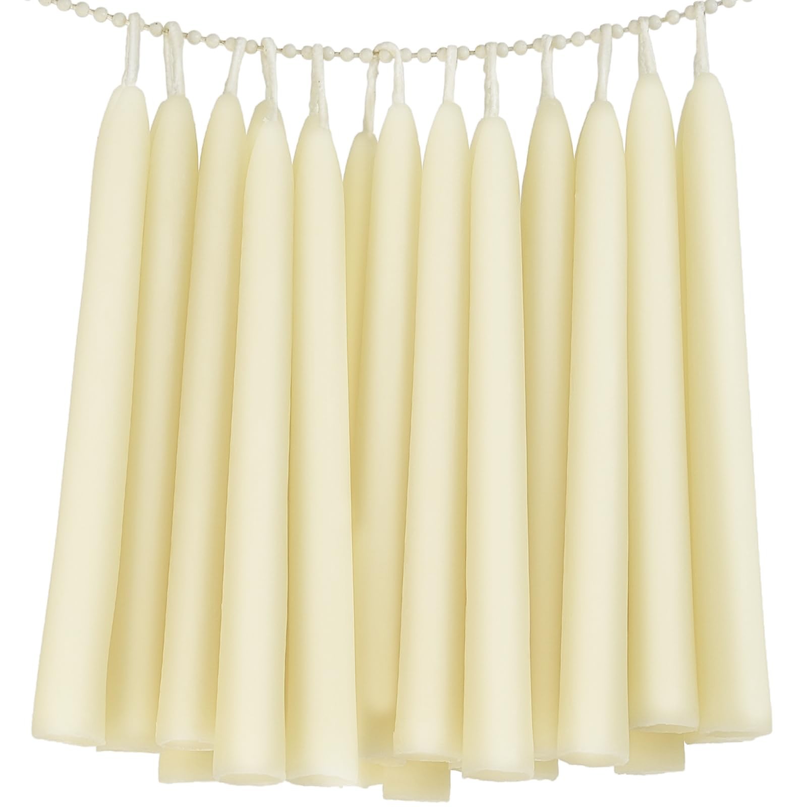 24 Pack Beeswax Taper Candles in Bulk 8 inch Tall All Natural, 100% Pure Uns…