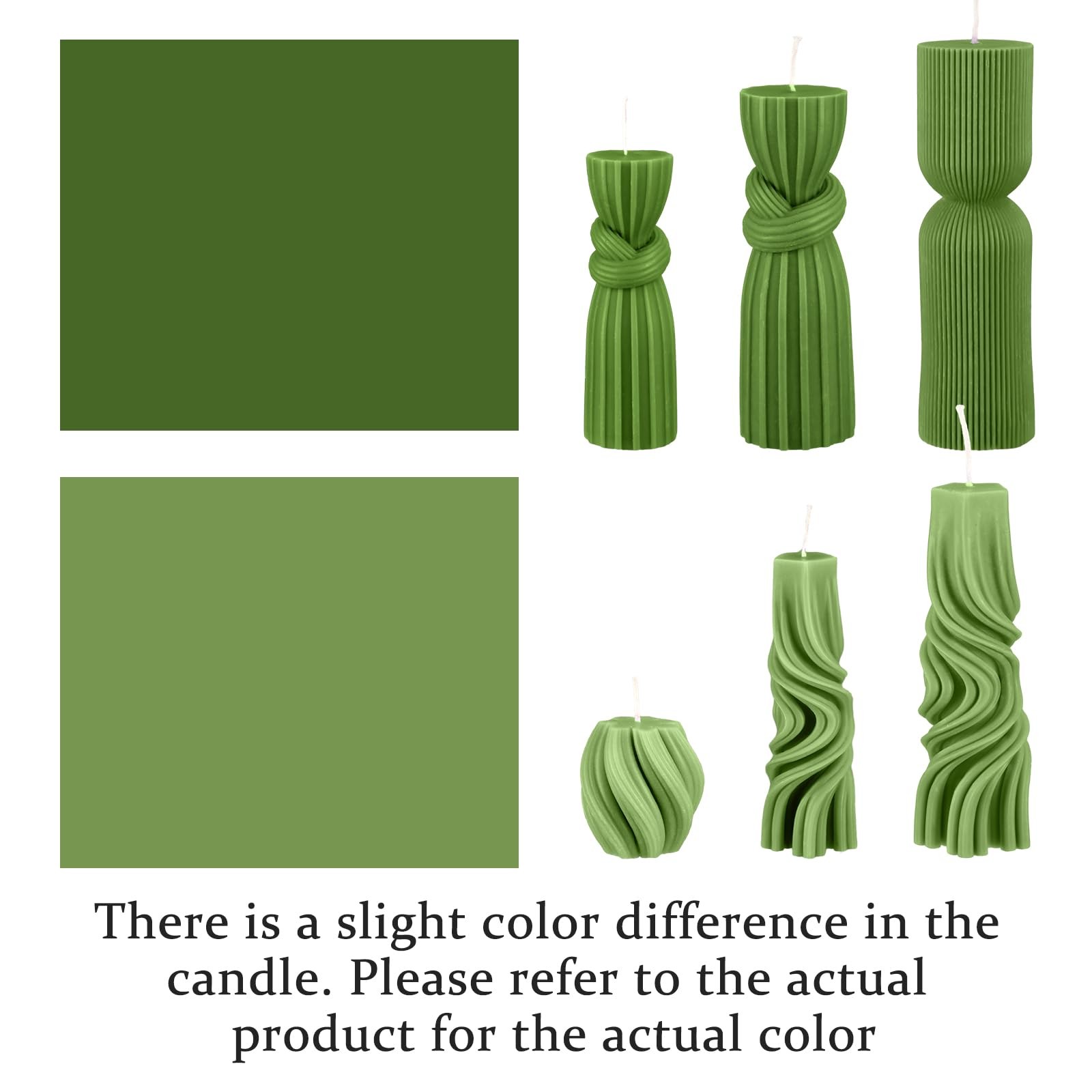 Threlaco 6 Pcs Pillar Candles Decorative Modern Aesthetic Ribbed Candle Set C…