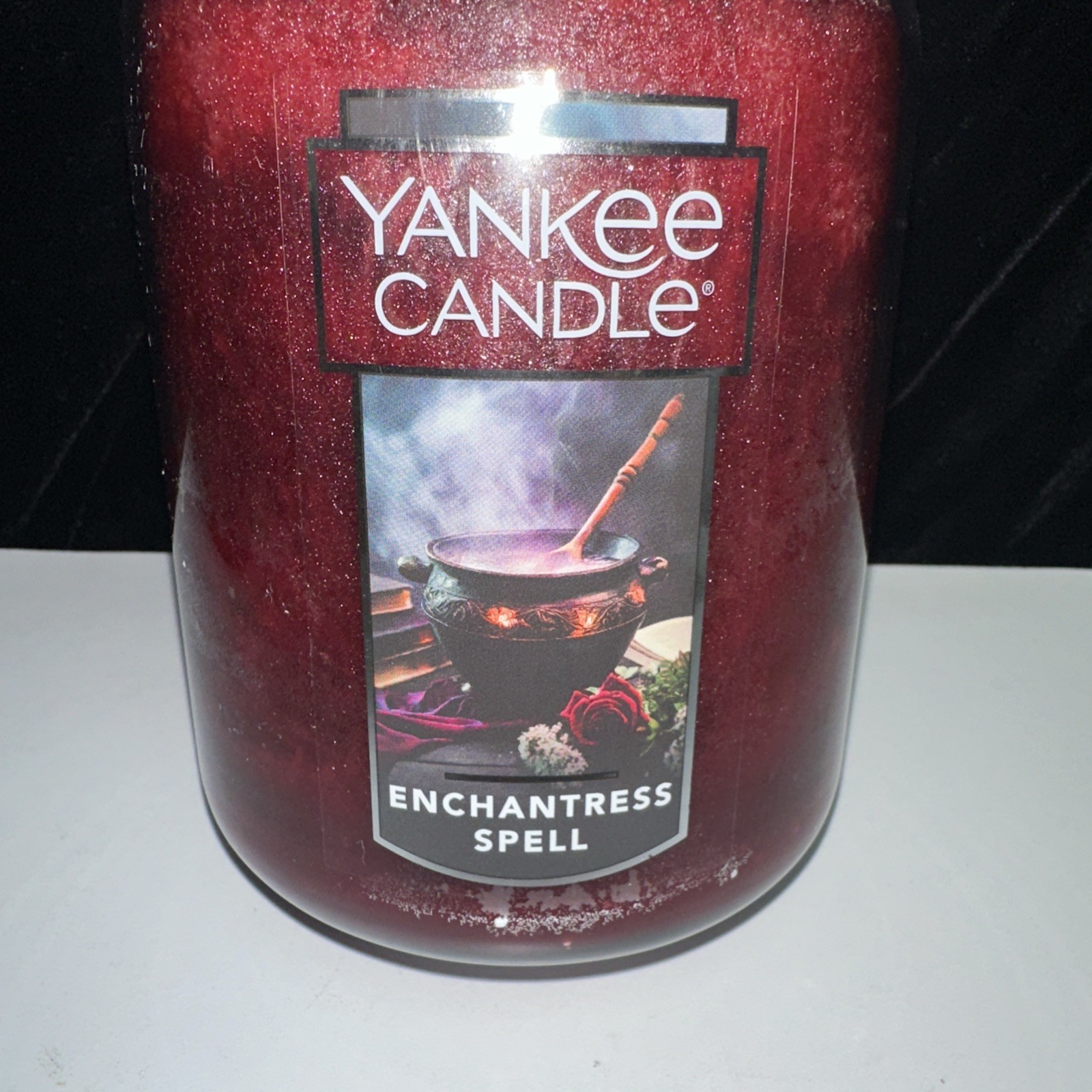 LOT OF 2-NEW-Yankee Candle ENCHANTRESS SPELL Large Jar 22oz RED Housewarmer