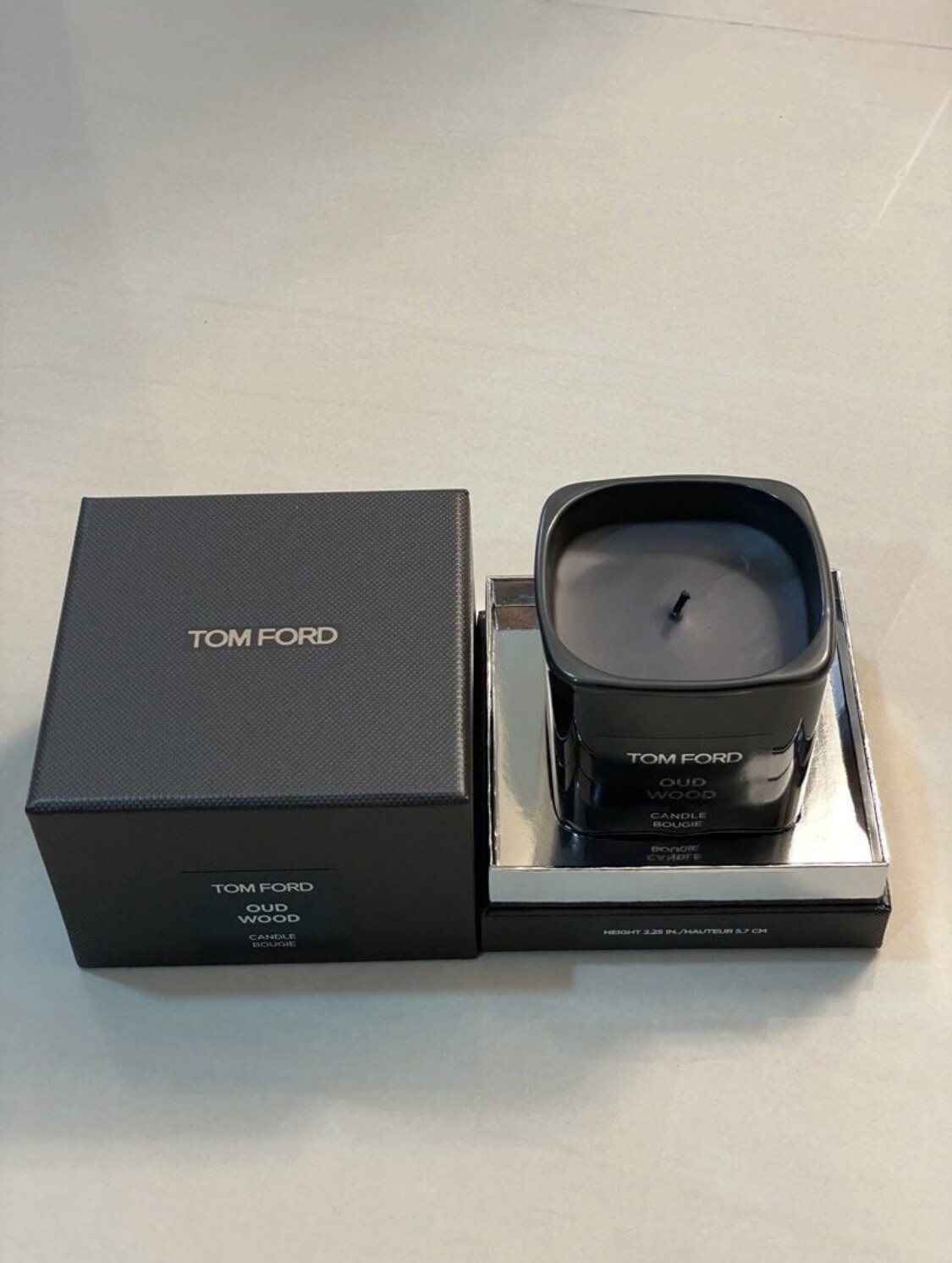 Tom Ford Oud Wood Candle, Full Size 2.25in/5.7cm, New & Sealed, Authentic
