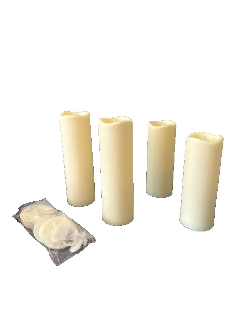 LED Flameless Pillar Candles with Remote – Waterproof- 4 in set