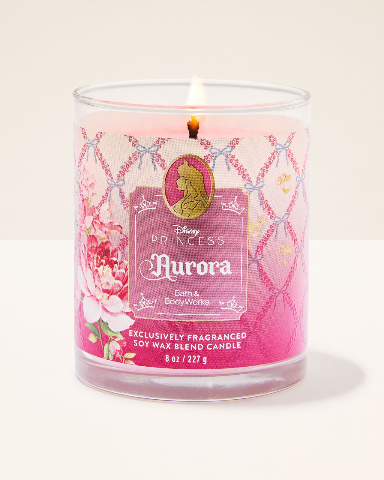 Bath & Body Works Disney Princess AURORA Single Wick Soy Candle 8oz