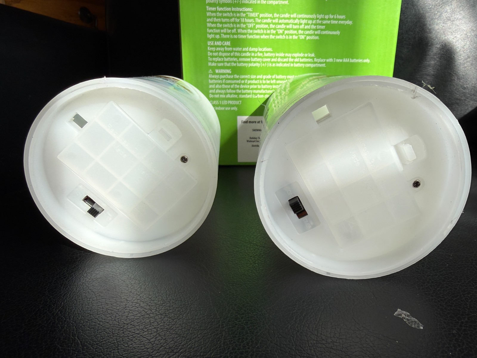 2 Pack Outdoor Indoor Flameless LED Battery Operated Pillar Candles HOLIDAY TIME