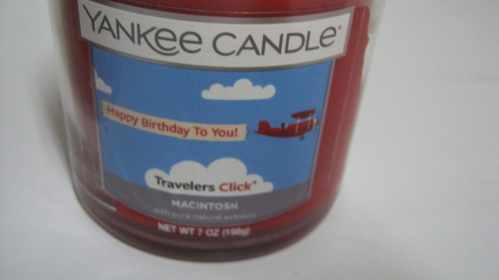 Lot of 3 NEW Jars of YANKEE CANDLES trefoils macintosh sweet red apple 7/8/12 oz