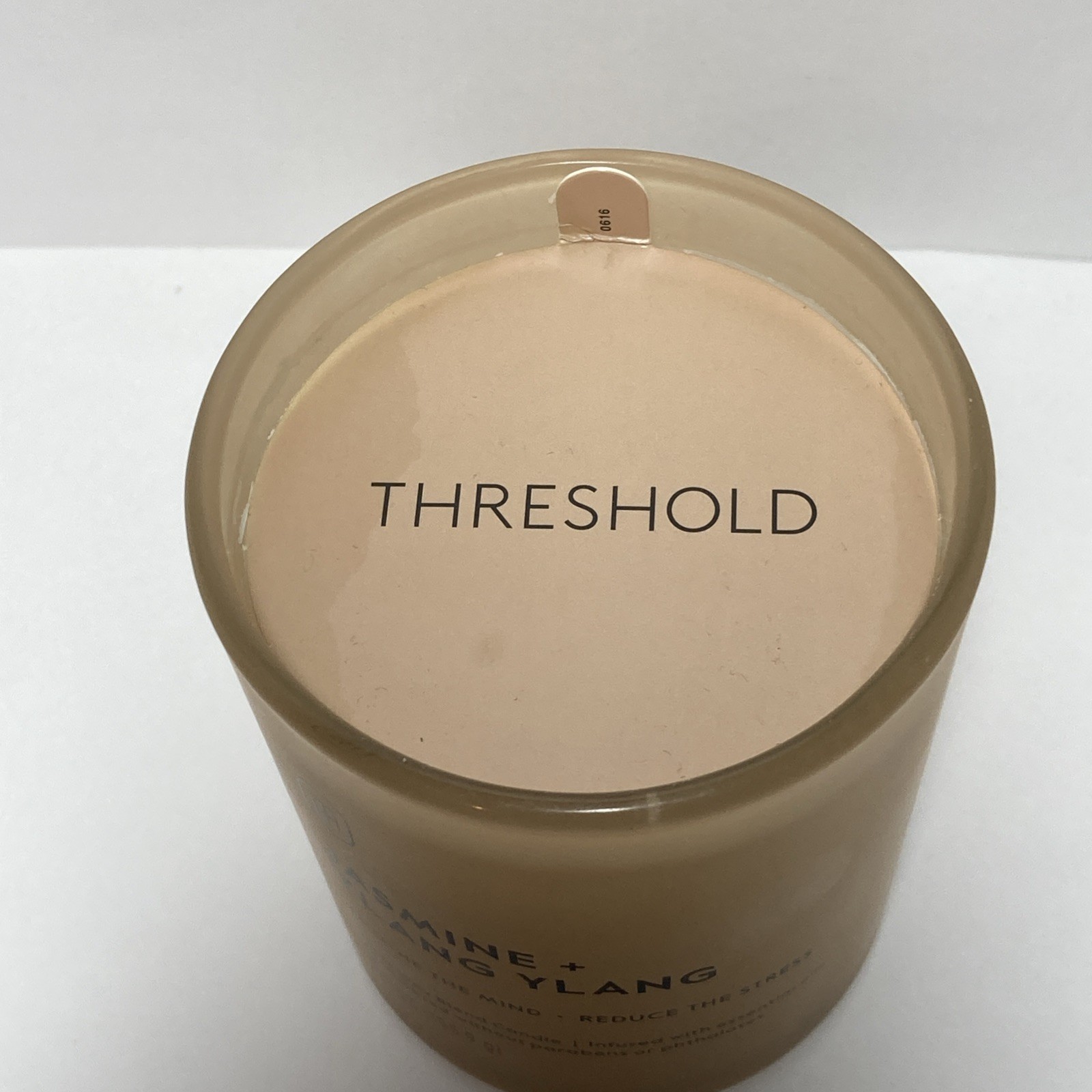 Threshold 5.5oz Jasmine & Ylang Ylang 1 Wick Scented Candle Plant Wax Essen Oil