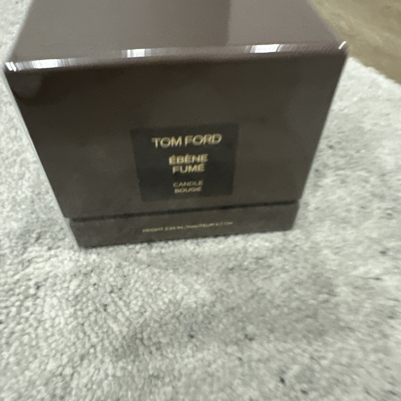 Tom Ford Ebene Fume Candle Bougie Height 2.25 In. / 5.7 cm NIB SEALED