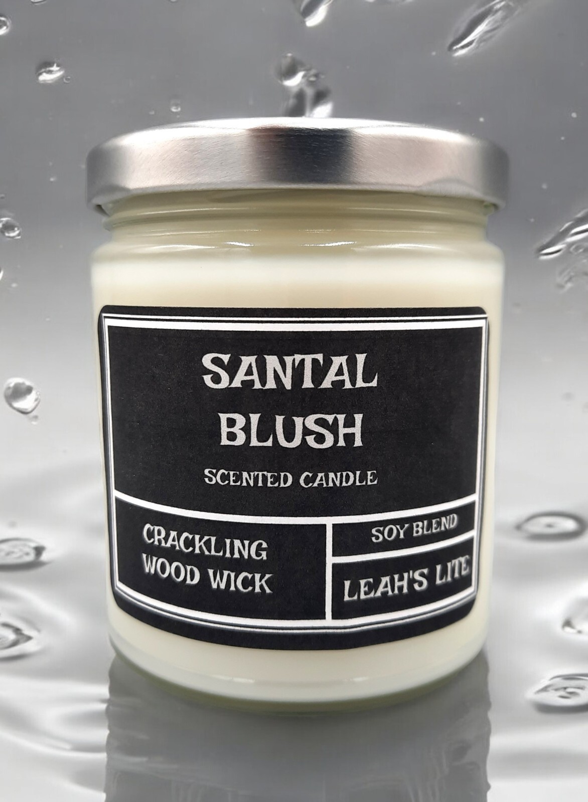 Wood wick * SANTAL BLUSH * TOM FORD TYPE * scented * Leah’s Lite Candle * 9 OZ