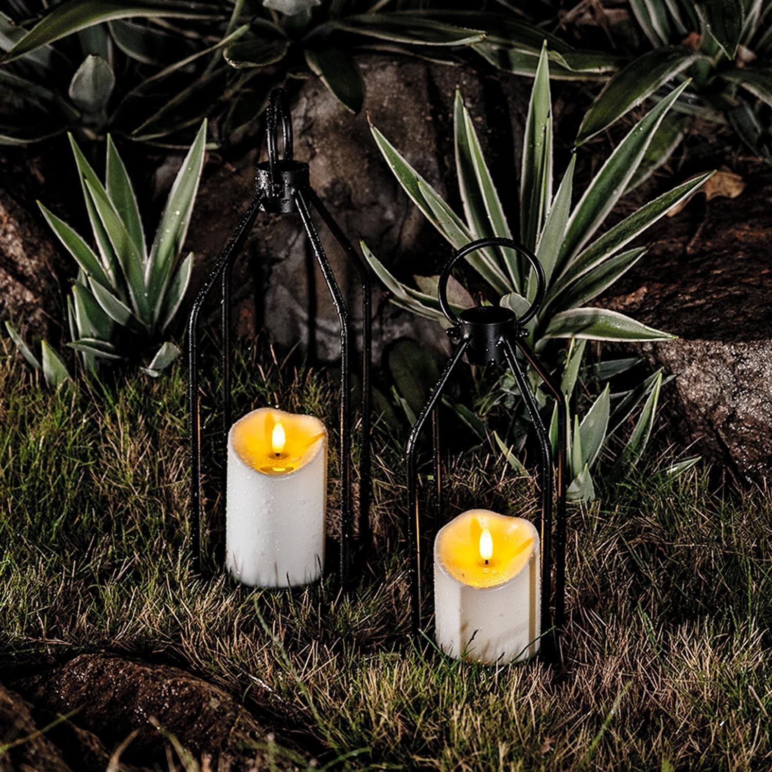 Indoor-Outdoor Flameless Candle Set – Waterproof LED Pillars with Remote Control