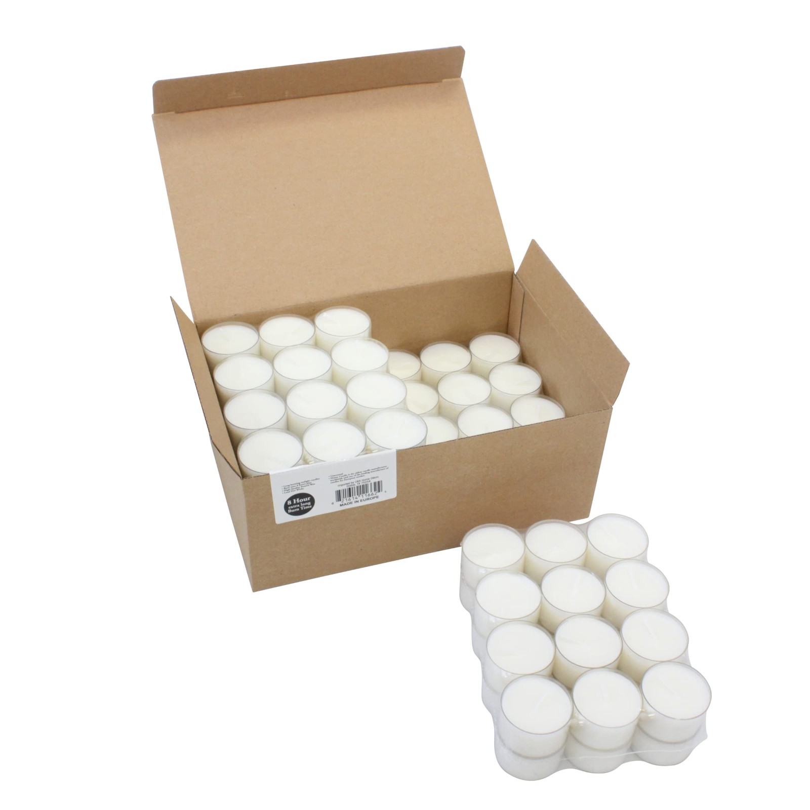 Stonebriar Bulk 24 Pack Unscented Smokeless Long Burning Clear Cup Tea Light …