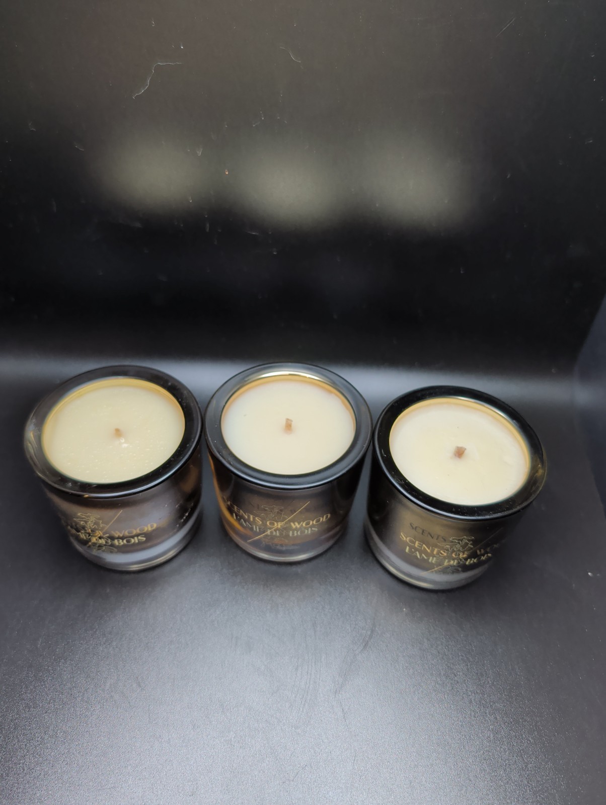 Scents Of Wood 2oz Candle Set Of 3. Unique Scents Featuring Wood Characters.