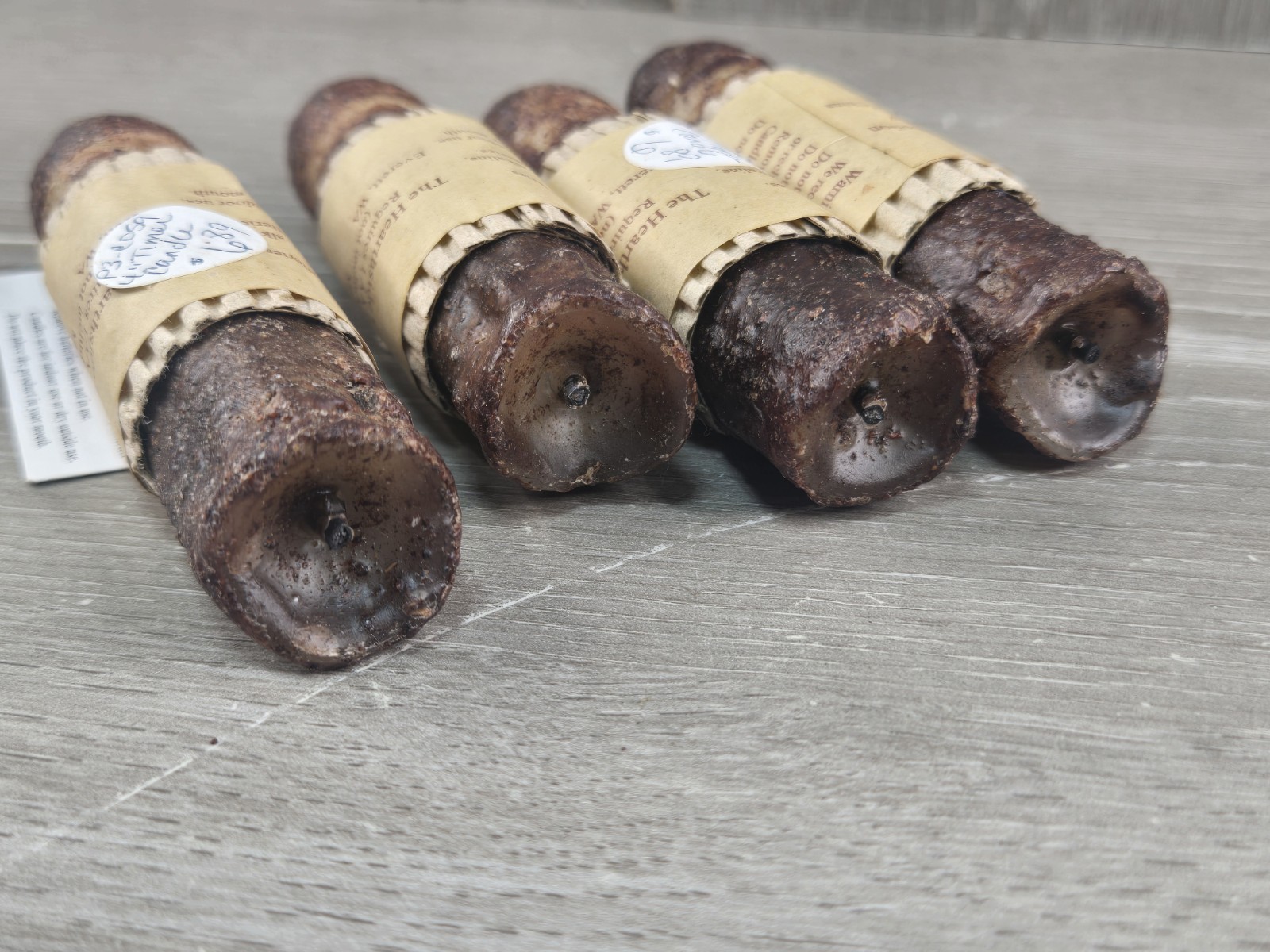 Hearthside Collection Dark Brown 4″ Tall LED Candles Lot of 4