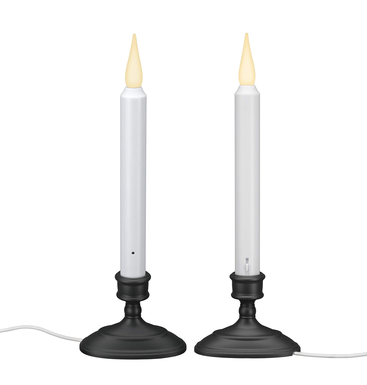 2 PCS LED Electric Window Candle Sensor Dusk To Dawn USB Antique Bronze Base