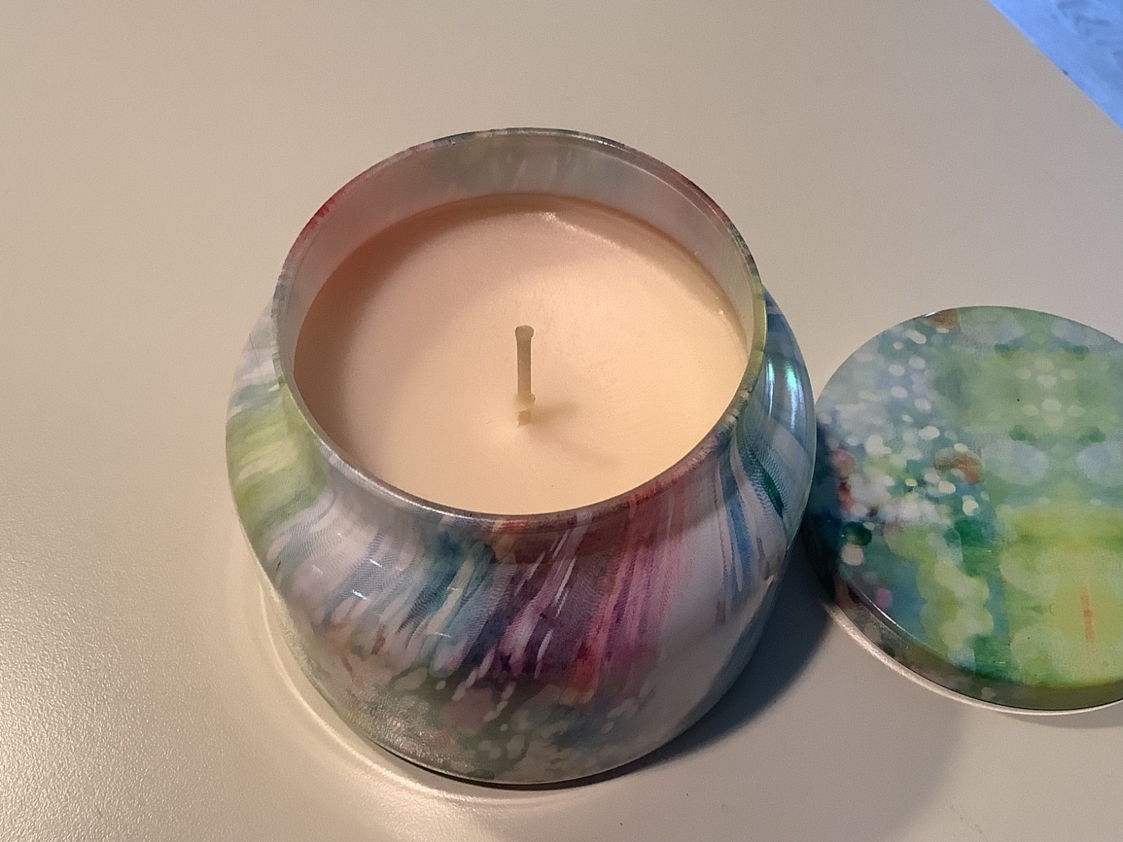 Anthropologie Capri All A Glow Glass Candle, 8oz, Toasted Almond, New
