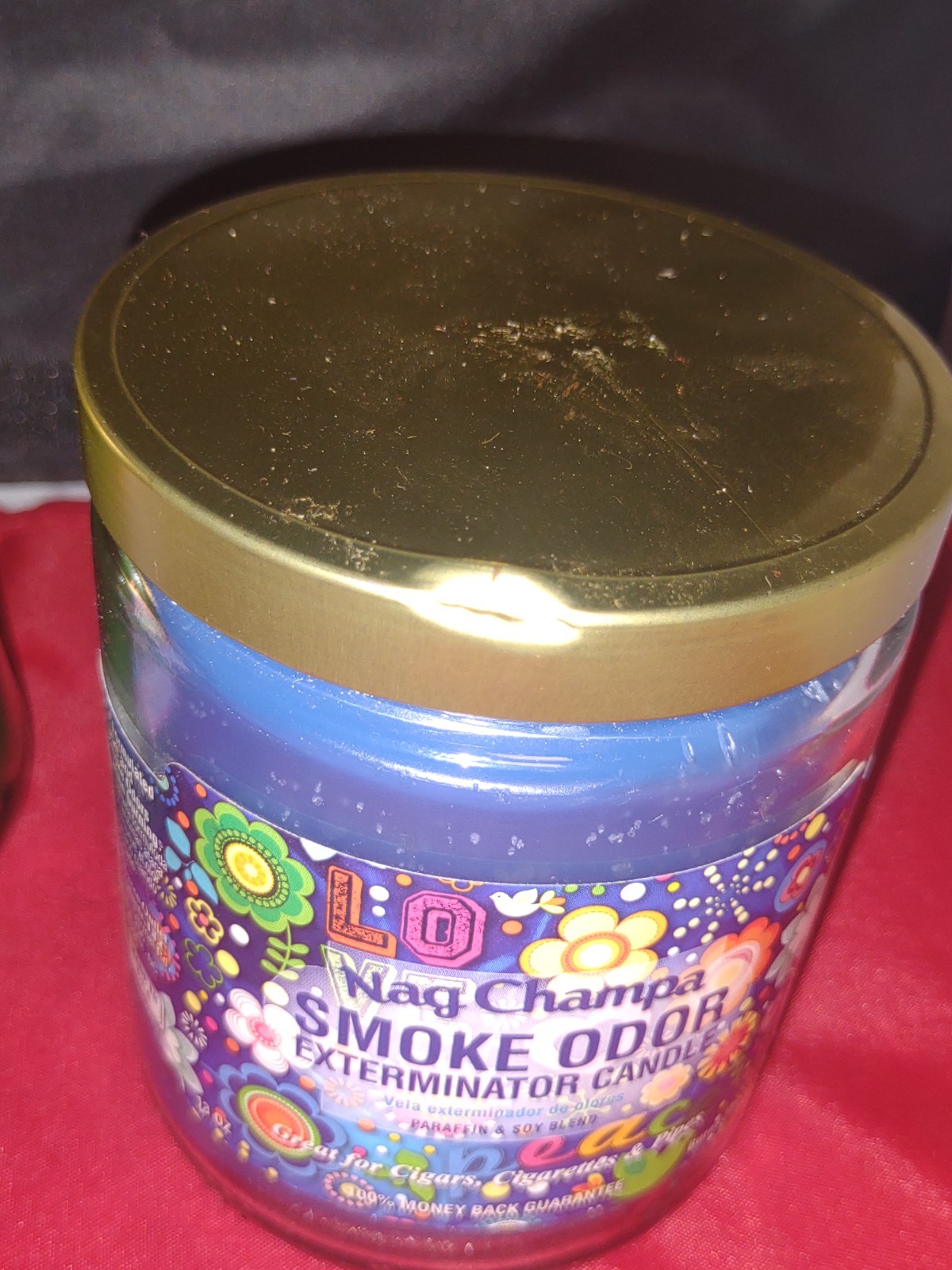 3x Jars Smoke Odor Exterminator Candle 13oz Set of Three Grape 420 & Nag Champa
