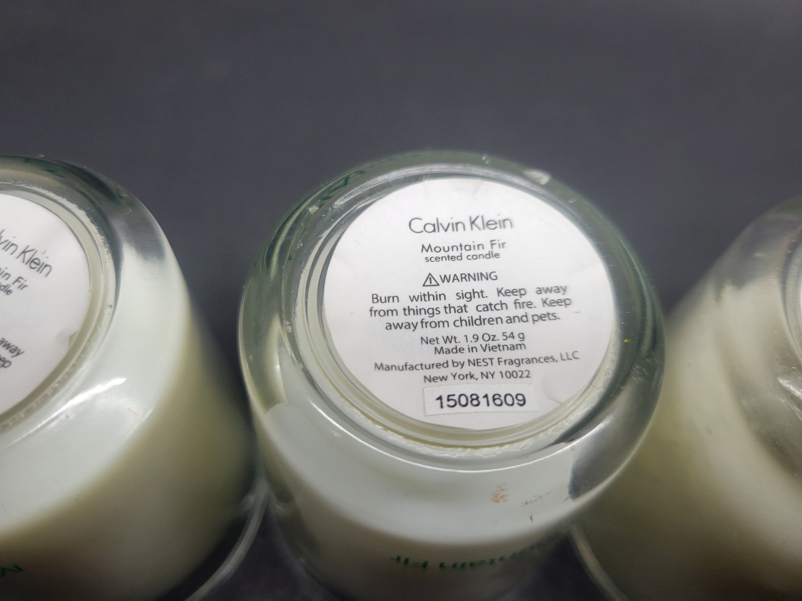 3 x Calvin Klein Jar Candle MOUNTAIN FIR Scented Mini Travel Size 1.9oz each