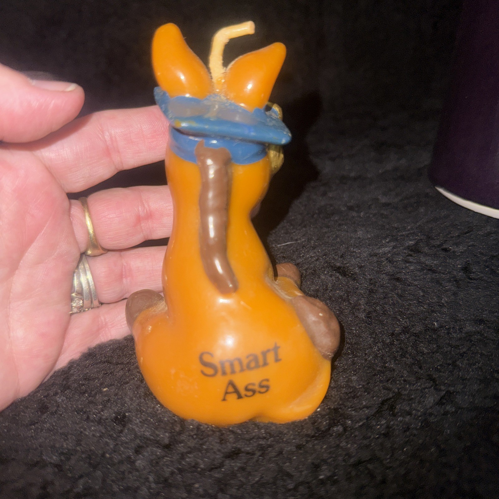 Vintage Russ Donkey Candle Graduation Cap With “Smart A$$” Logo On Back. Unused