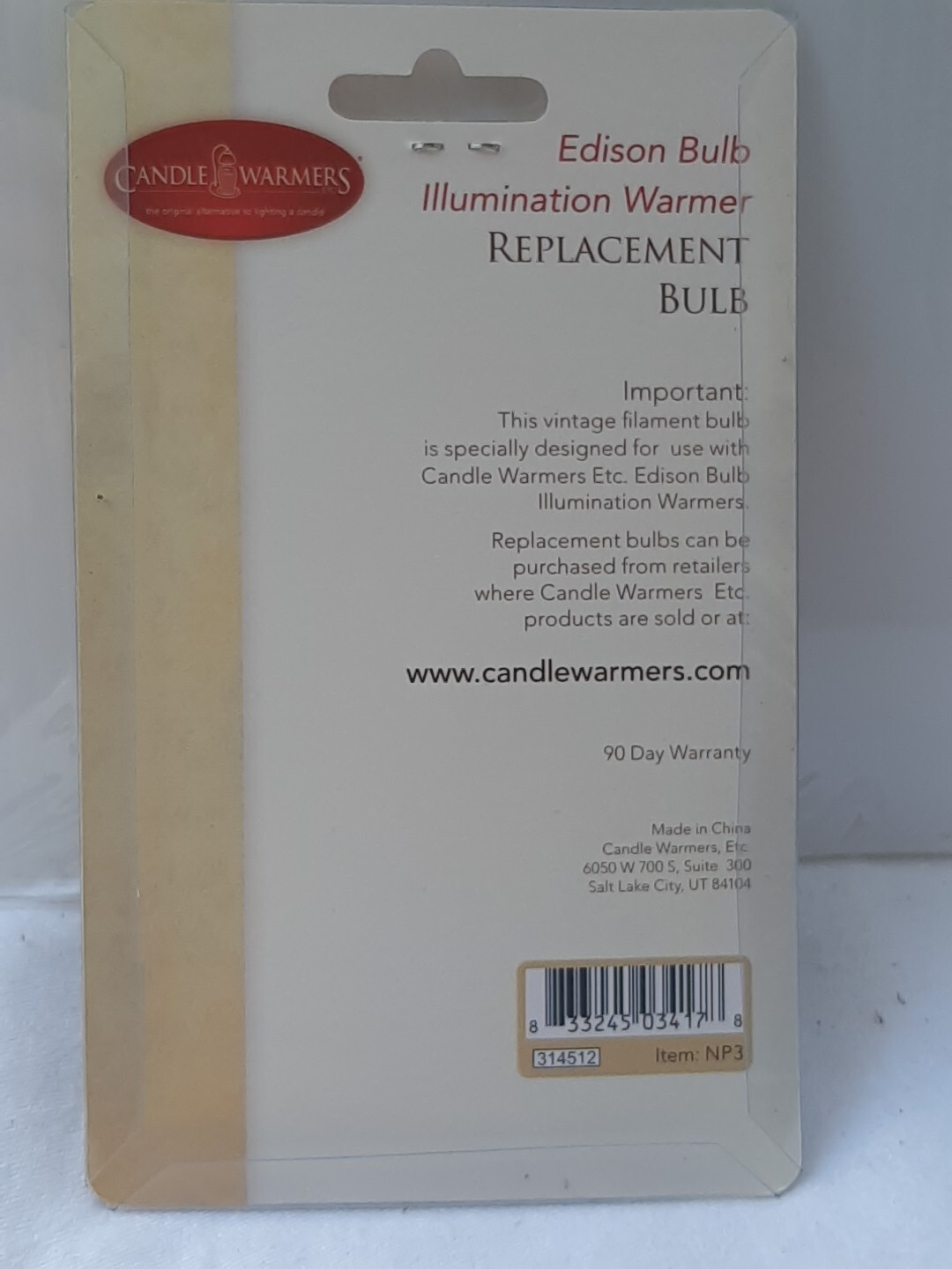 NEW Genuine Candle Warmers Replacement Edison Bulb Illumination NP3 40 Watt
