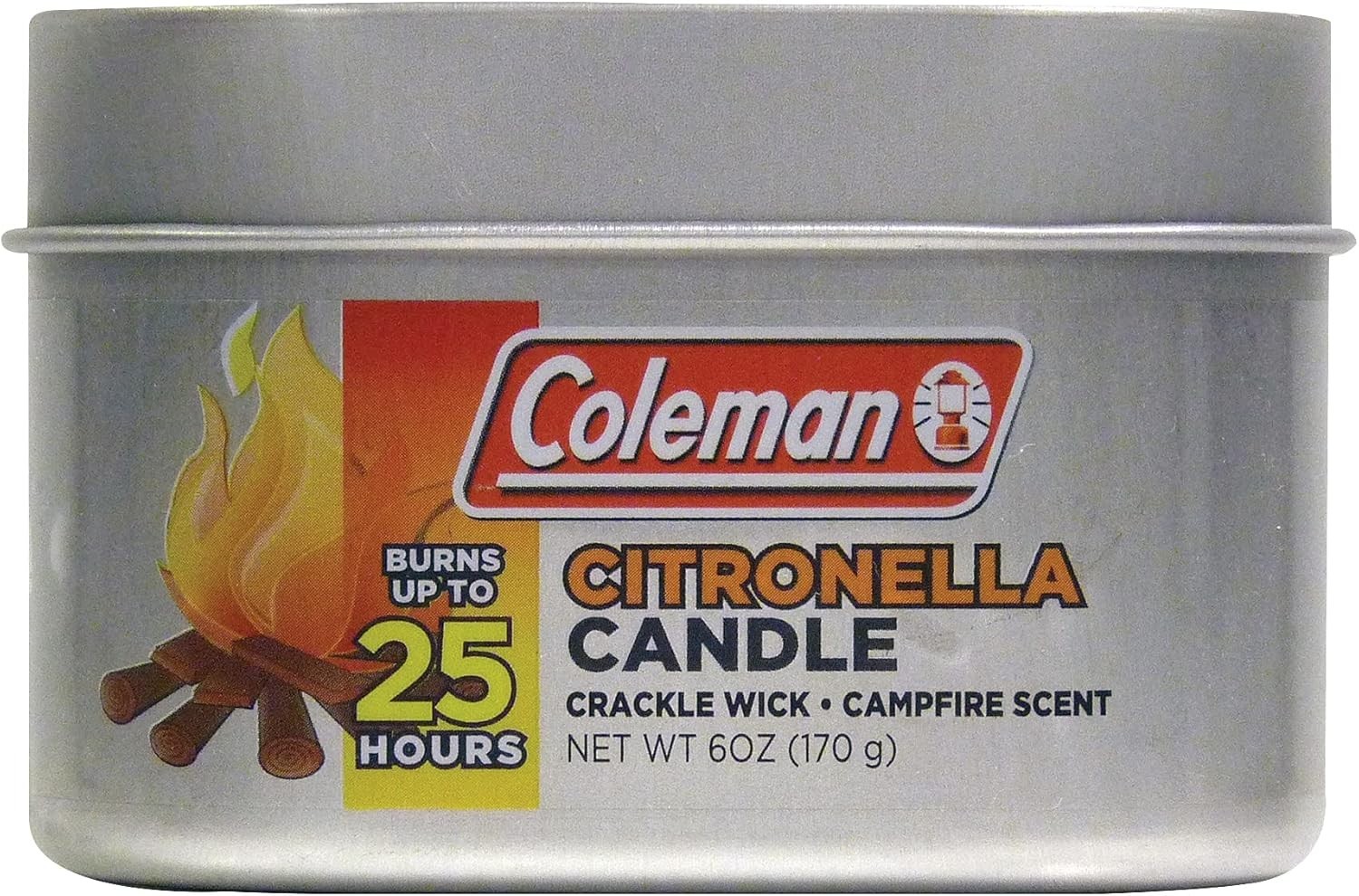 Cream Square Citronella Candle in Antique Tin – Perfect for Outdoor Celebrations