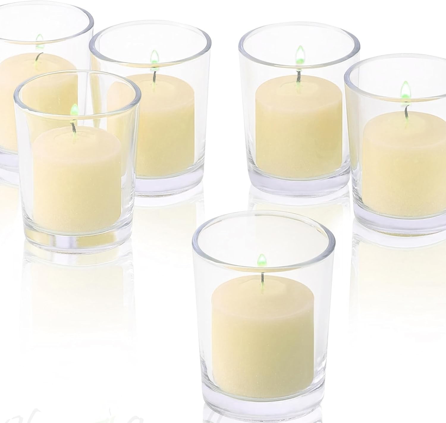 Luxurious French Vanilla Scented Votive Candles, 12-Pack, Perfect for Home Decor
