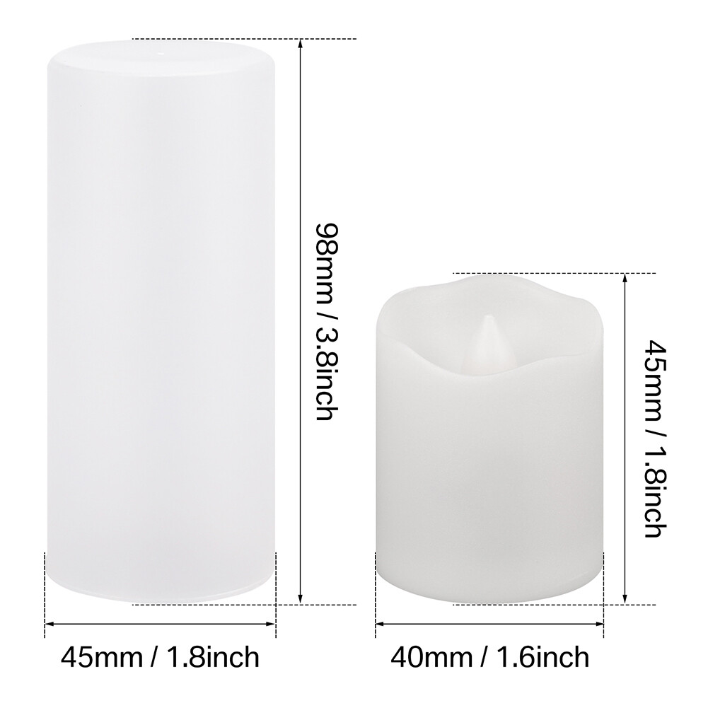 6× Rechargeable Flicker Flameless LED Tea Lights LED Candle Timer Remote Control