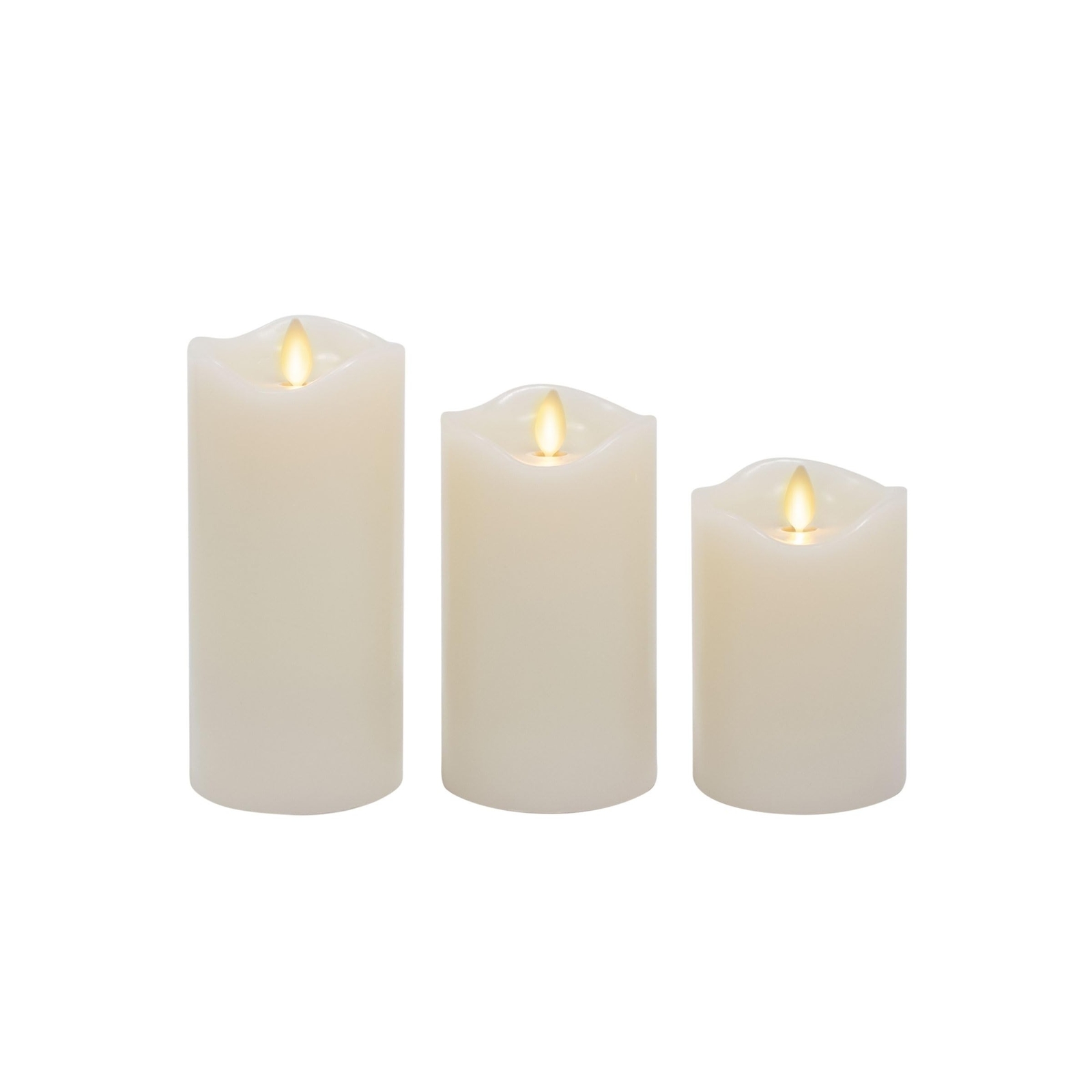 Matchless Candle Co. by Luminara Set of 3 (3″ x 4.5″,5.5″,6.5″) Flameless LED…