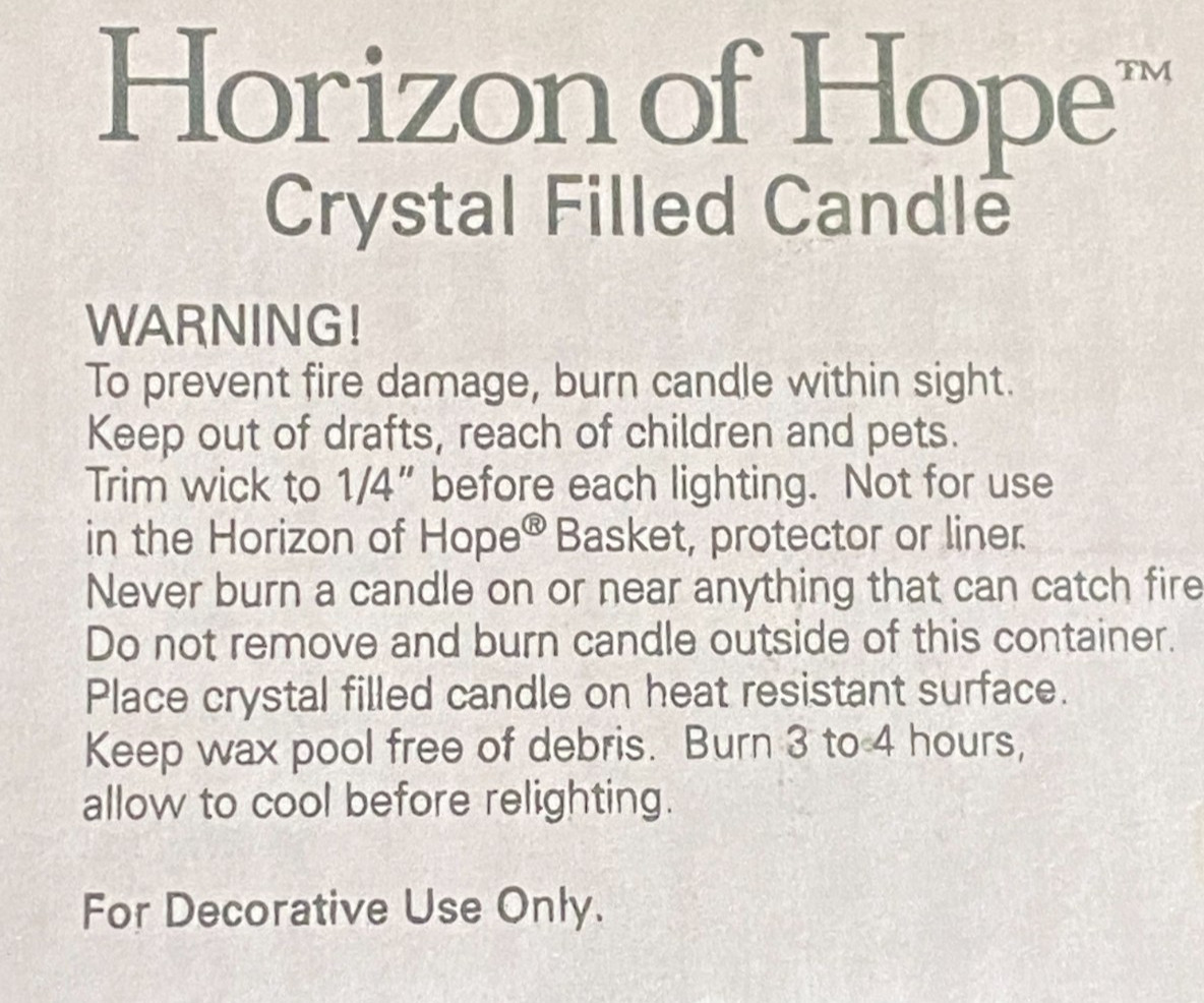 Longaberger 2001 Horizon of Hope Votive Candle NEW IN BOX