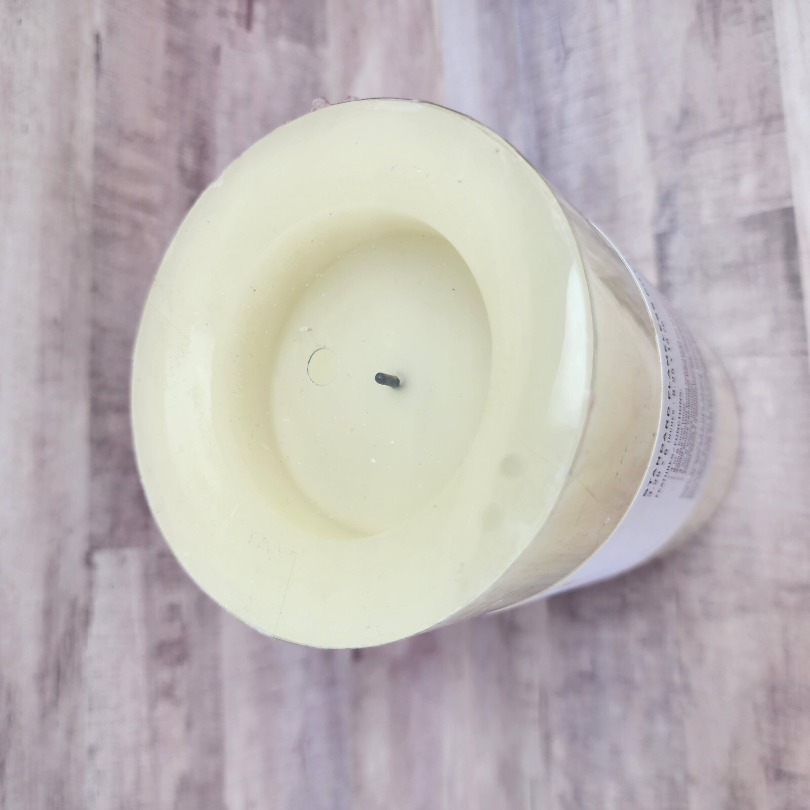 New Pottery Barn Standard Flameless Wax Pillar Candle Ivory 3.25 x 6 in