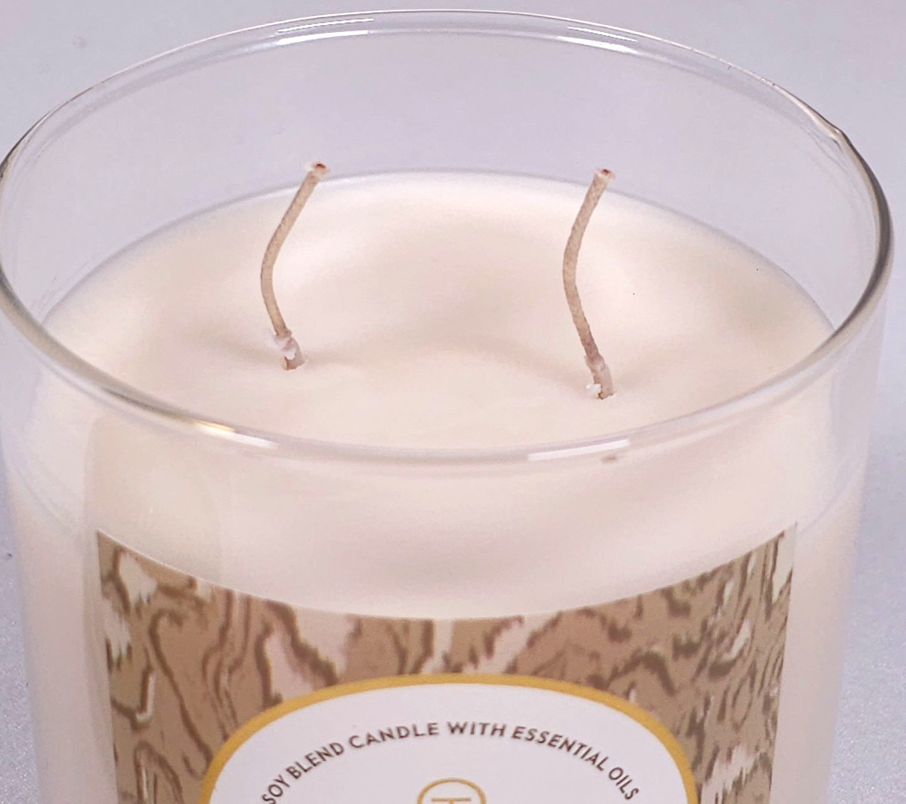 Threshold Almond Croissant Scented 2-Wick Glass Jar Candle Large 15.1 oz Retired